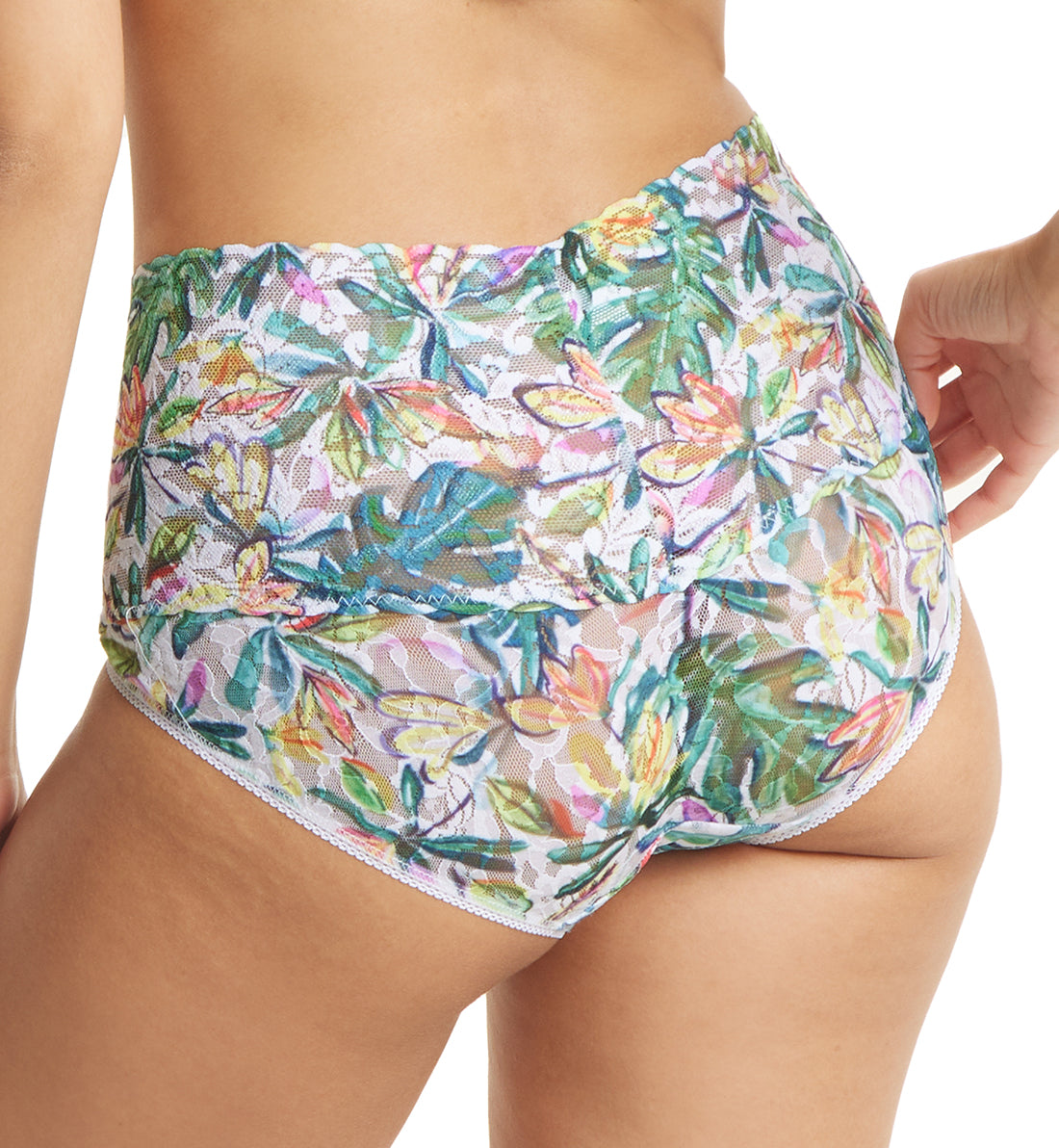 Hanky Panky Retro Lace Printed V-kini (PR9K2124),Small,Palm Springs - Palm Springs,Small
