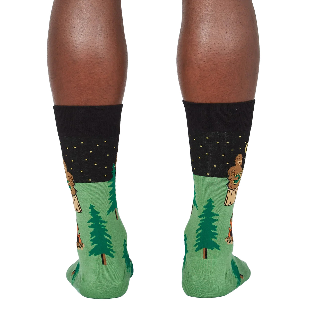 SOCK it to me Men's Crew Socks (mef0372),Sasquatch Camp Out - Sasquatch Camp Out,One Size