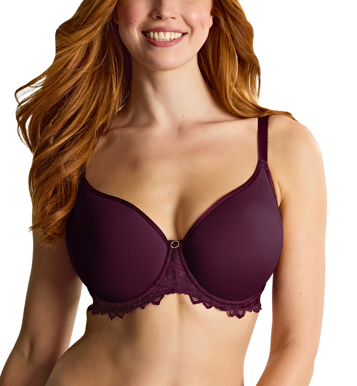 Panache Allure Molded Underwire Spacer Bra (10766),28DD,Plum - Plum,28DD