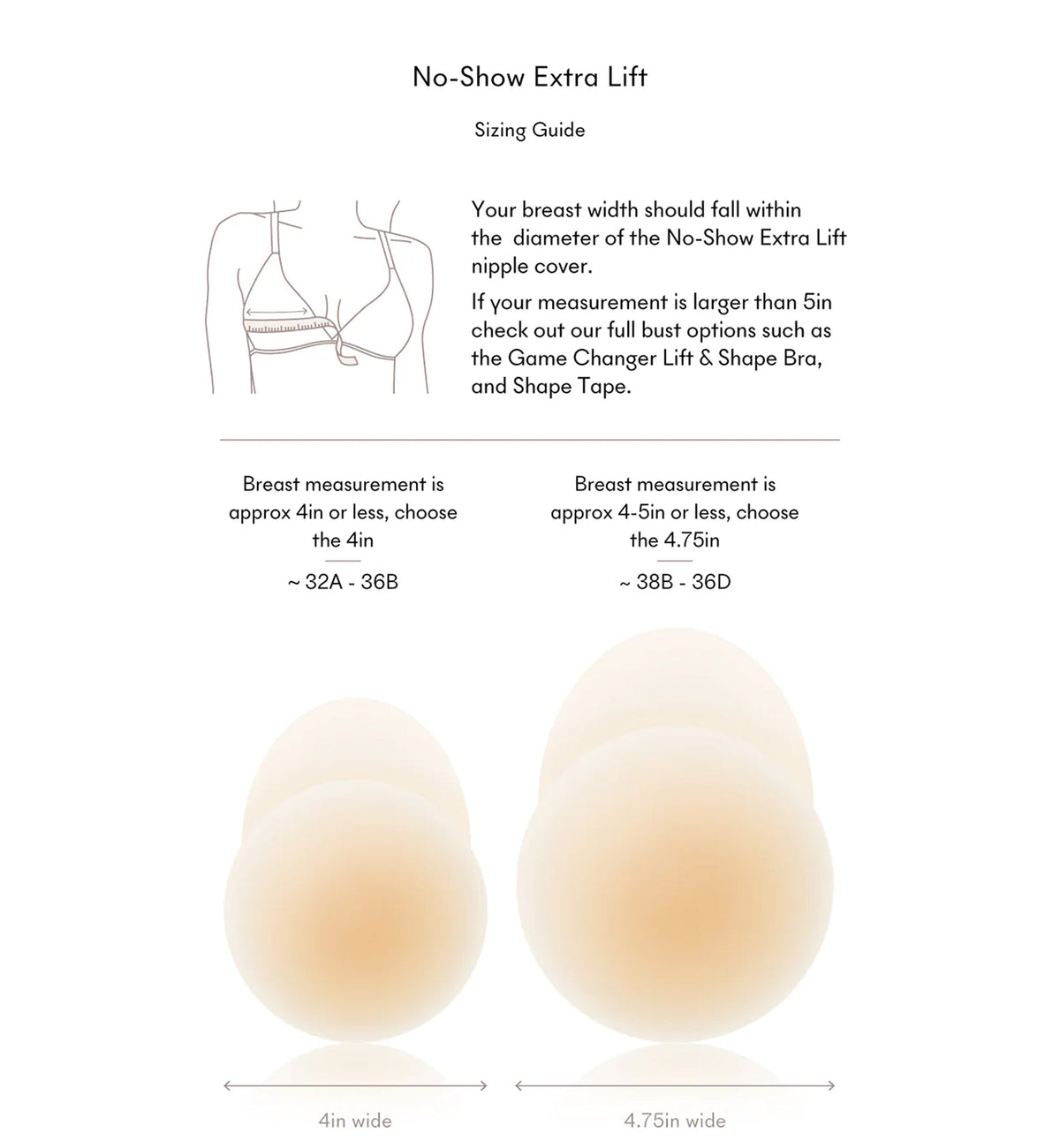 NOOD No-Show Extra Lift Adhesive Reusable Lifting Nipple Covers (4.75 inch),No. 9 / Coffee - Coffee,4.75 INCH