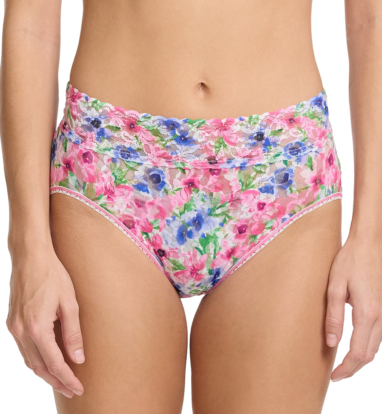 Hanky Panky Signature Lace Printed French Brief (PR461),Small,Paint And Pour - Paint And Pour,Small