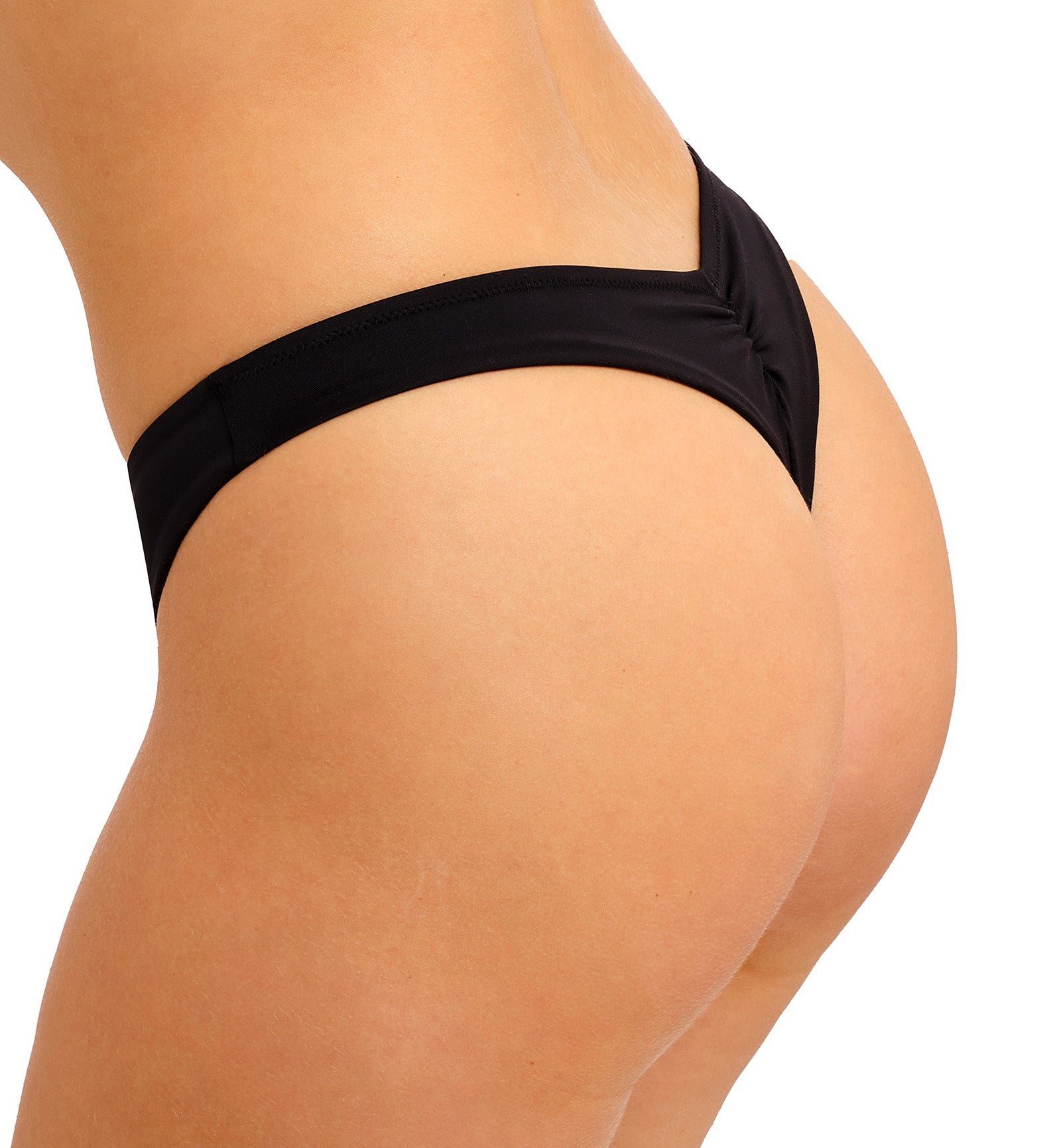 Freya Jewel Cove Brazilian Bikini Brief (7224),XS,Plain Black - Plain Black,XS