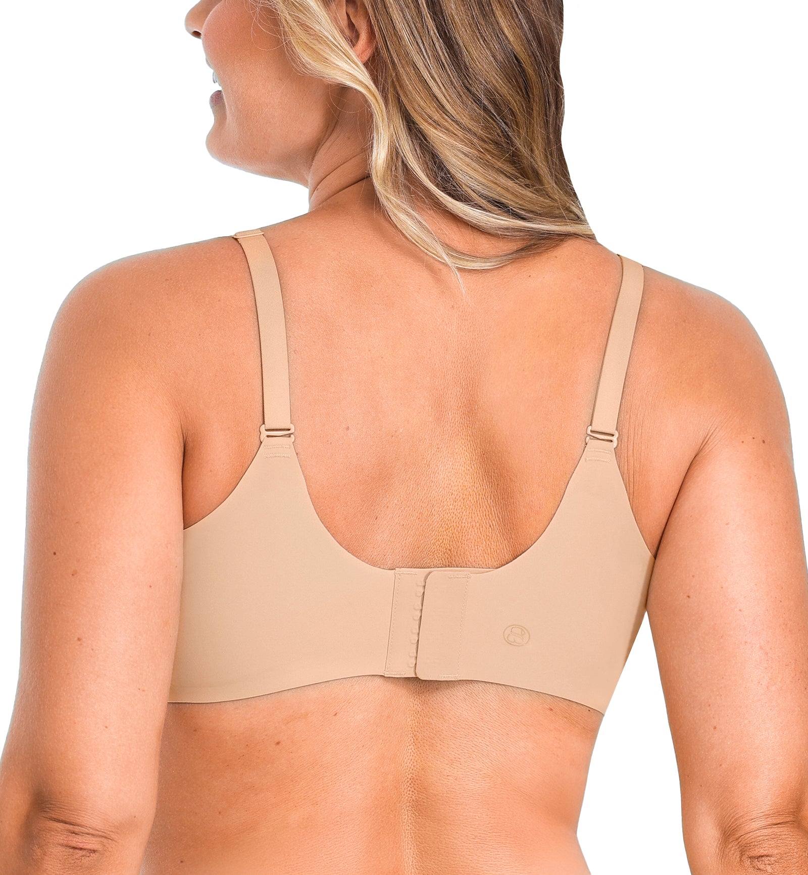 SHAPELLX Inner Armor Contour True Support Bra Ample D+ Cup (NY250010),Small,Beige - Beige,Small