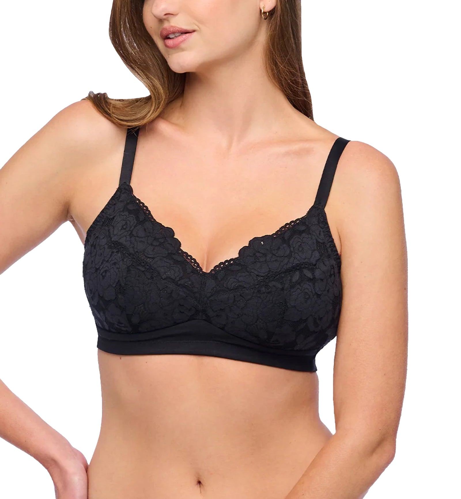 Cosabella Romanza CURVY Triangle Bralette (ROMAN1302),XS,Black - Black,XS