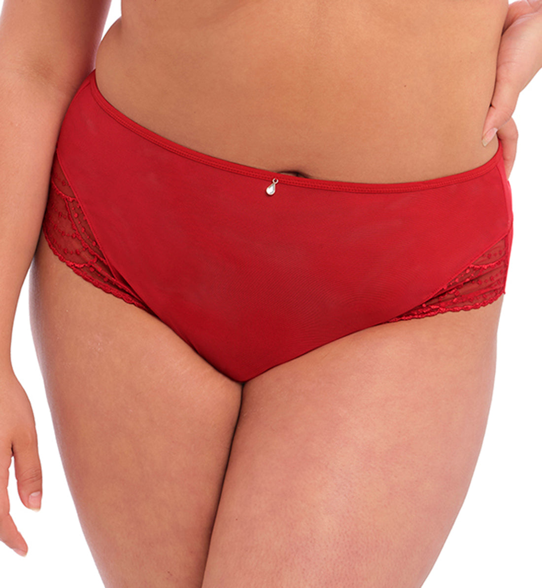 Elomi Priya Matching Full Brief Panty (4555),Large,Haute Red - Haute Red,Large