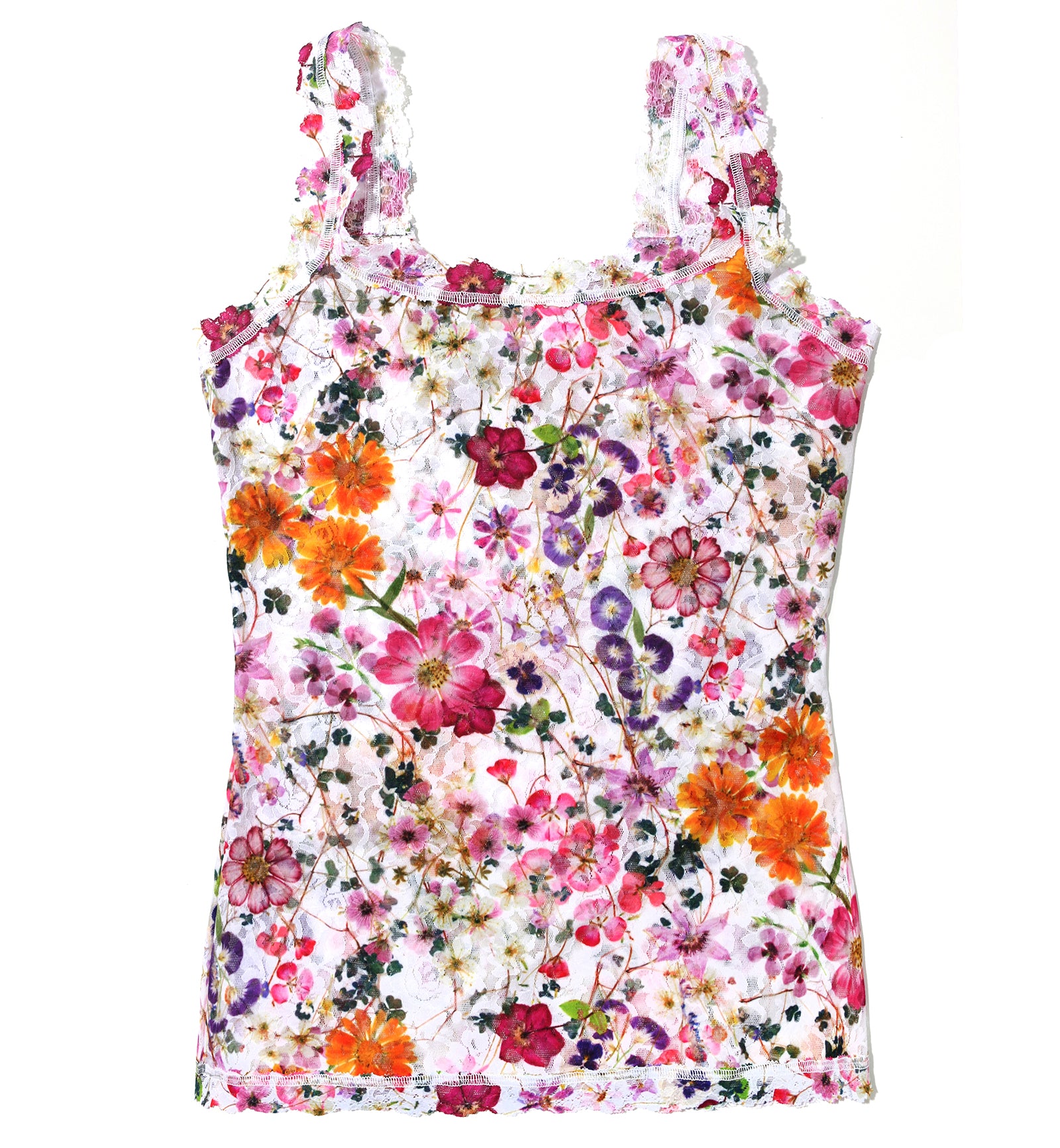 Hanky Panky Signature Lace Printed Unlined Camisole (PR1390L),XS,Pressed Bouquet - Pressed Bouquet,XS