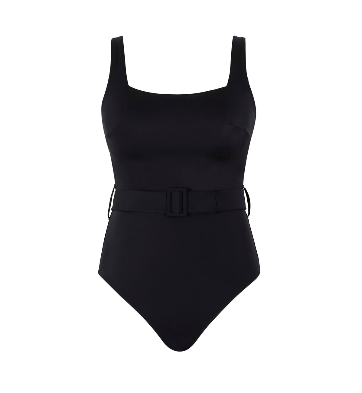 Panache Serena Square Neck Underwire One Piece Swimsuit (SW1750),30E,Black - Black,30E