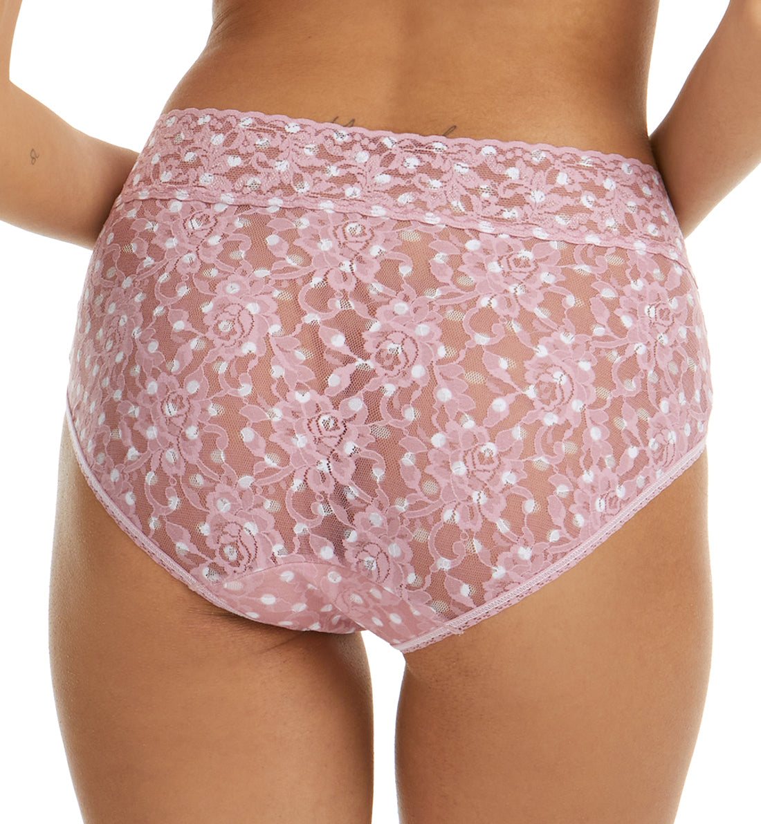 Hanky Panky Signature Lace Printed French Brief (PR461),Small,Pink Frosting - Pink Frosting,Small