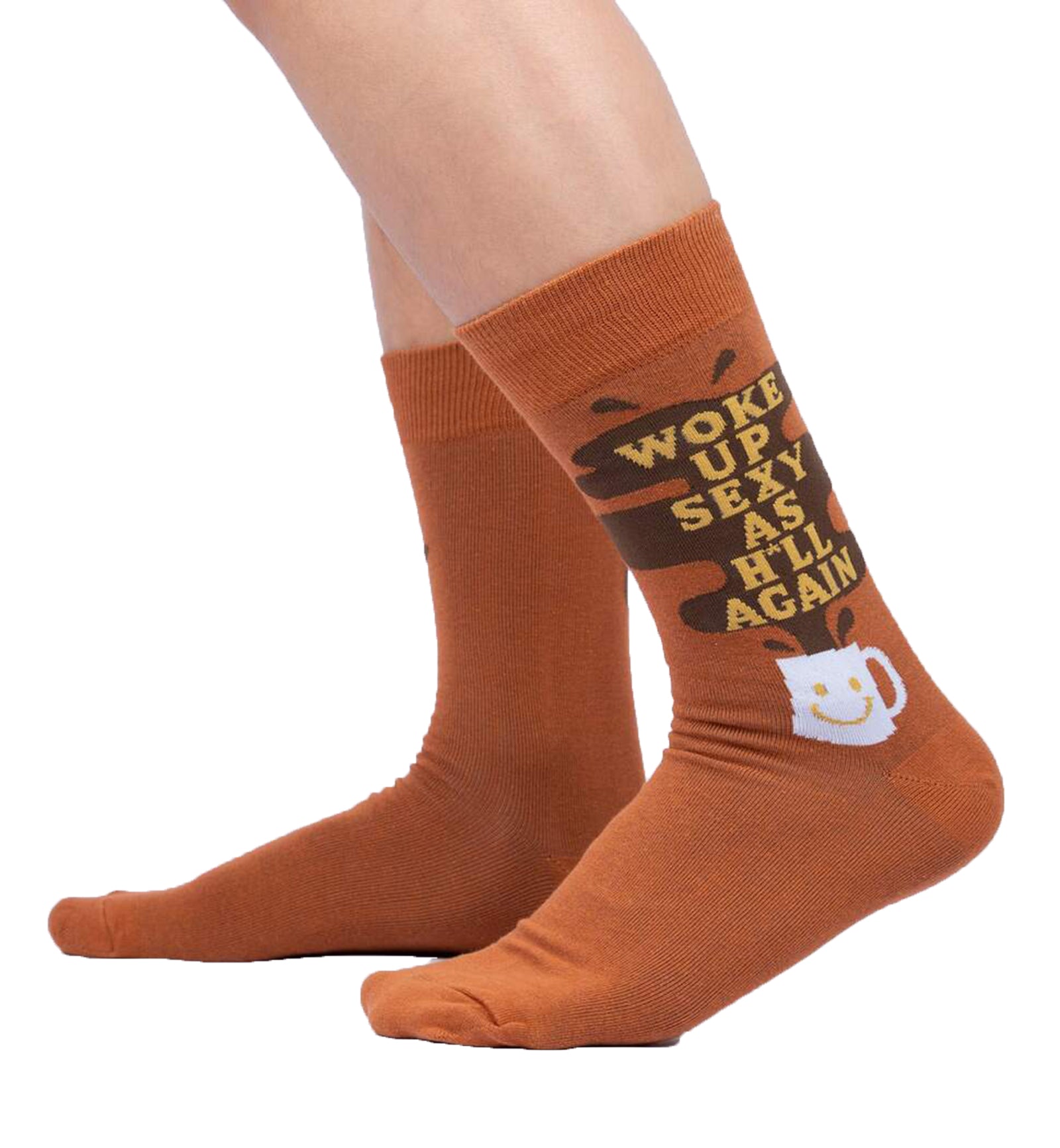 SOCK it to me Men's Crew Socks (MEF0613),Woke Up Sexy As H*ll Again - Woke Up Sexy As H*ll Again,One Size