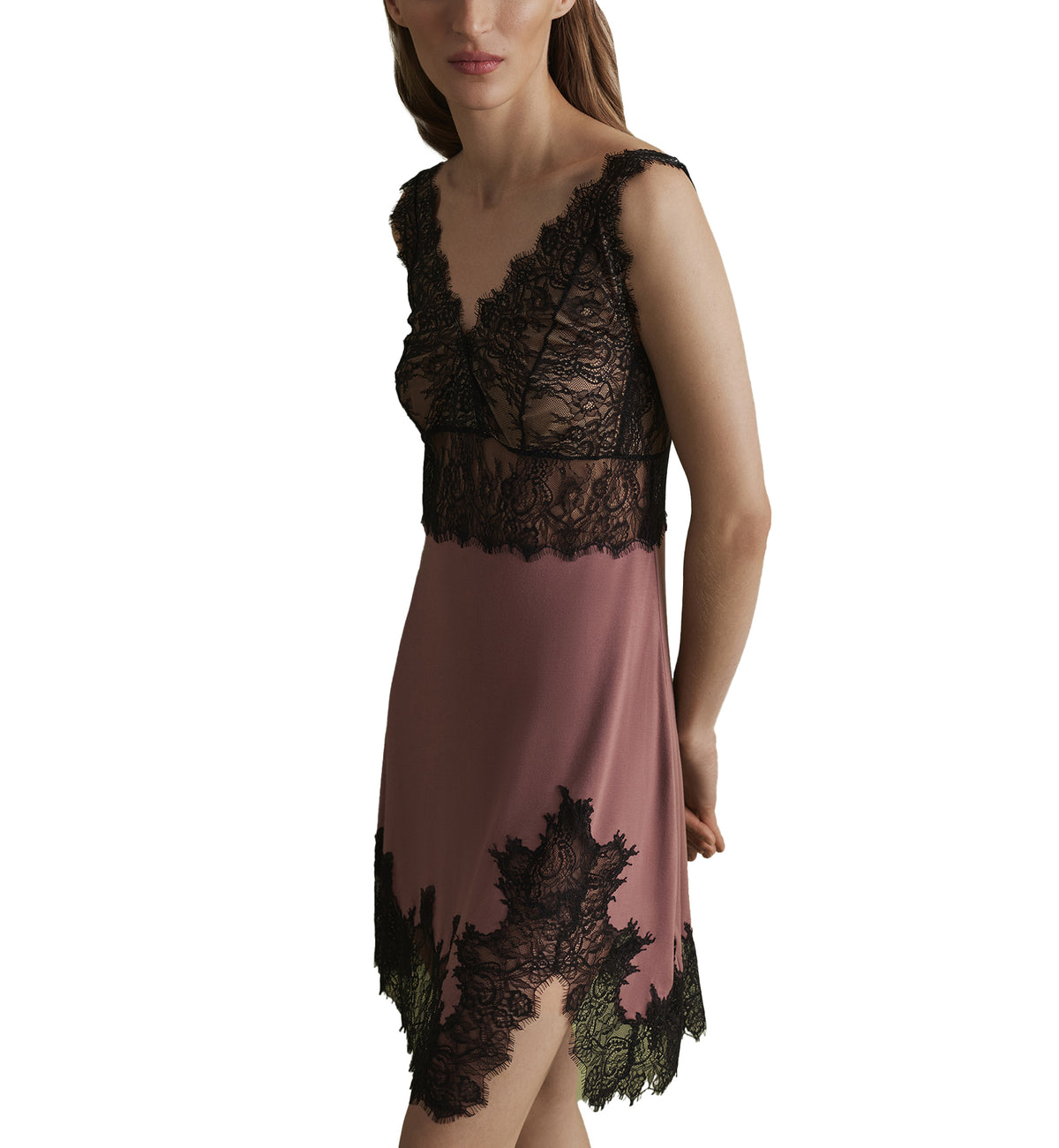 effetto Bamboo Enigma Chemise w/ Breast Support (03335),XS,Ash Rose - Ash Rose,XS