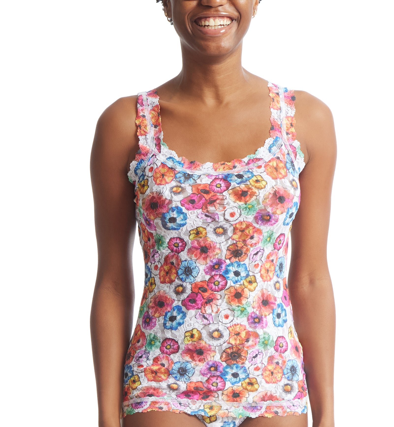 Hanky Panky Signature Lace Printed Unlined Camisole (PR1390L),XS,Linger Awhile - Linger Awhile,XS