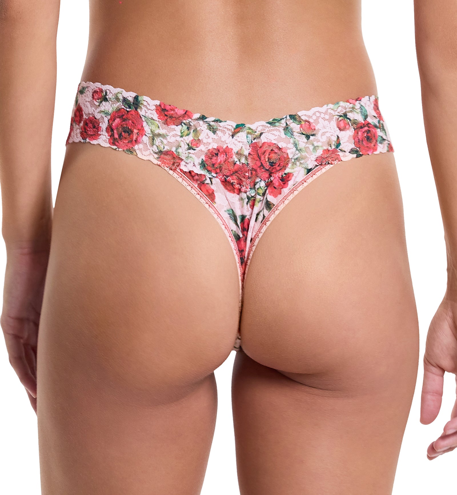Hanky Panky Signature Lace Printed Original Rise Thong (PR4811P),Je Taime - Je Taime,One Size