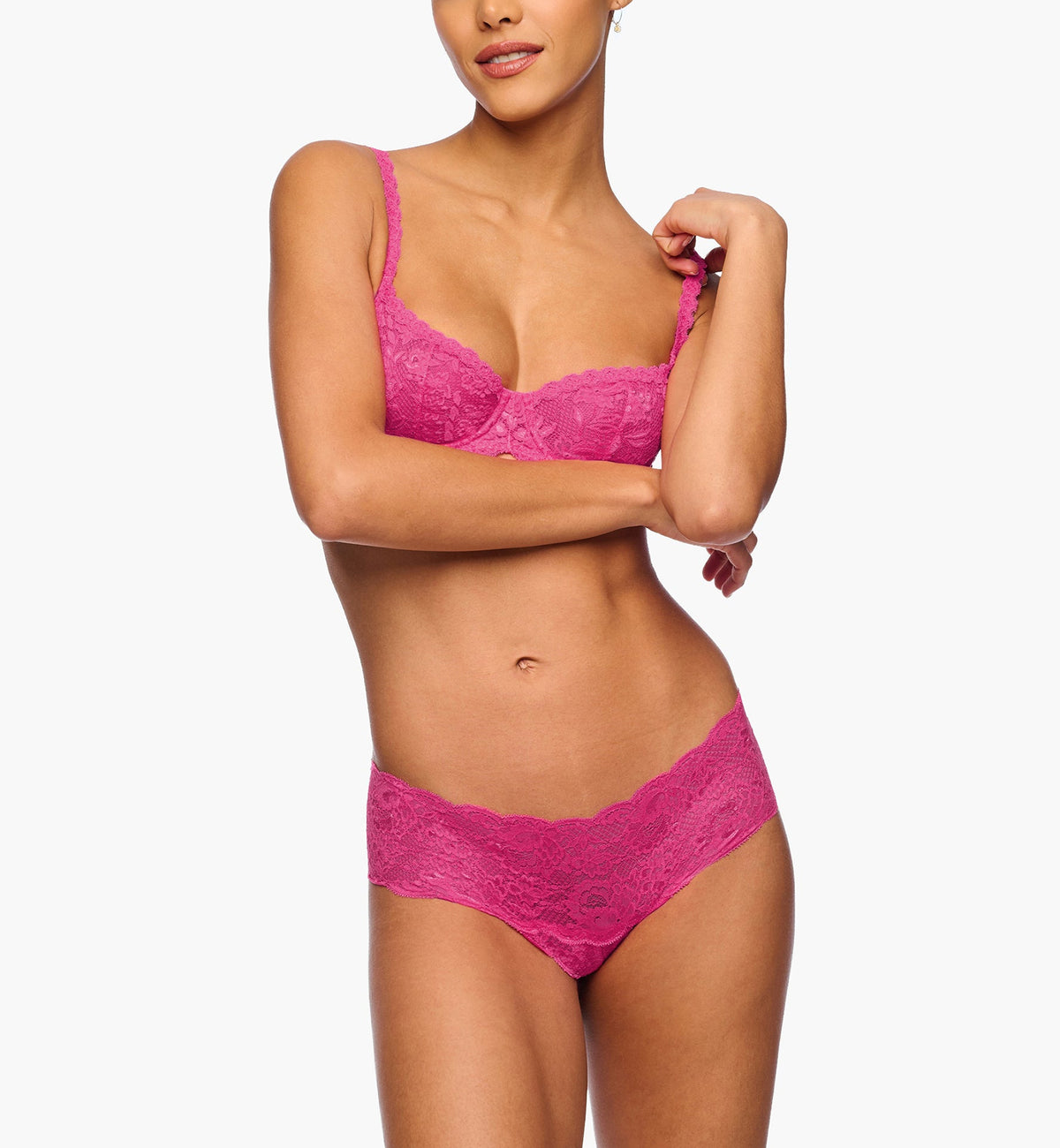 Cosabella  Never Say Never Hottie Lowrider Hotpant (NEVER07ZL),S/M,Rosa Caldo - Rosa Caldo,S/M