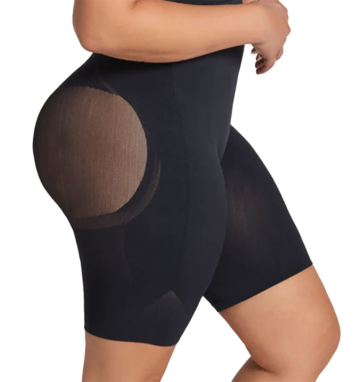 Leonisa Invisible Extra High-Waisted Shaper Short (012807M),XS/S,Black - Black,XS/S