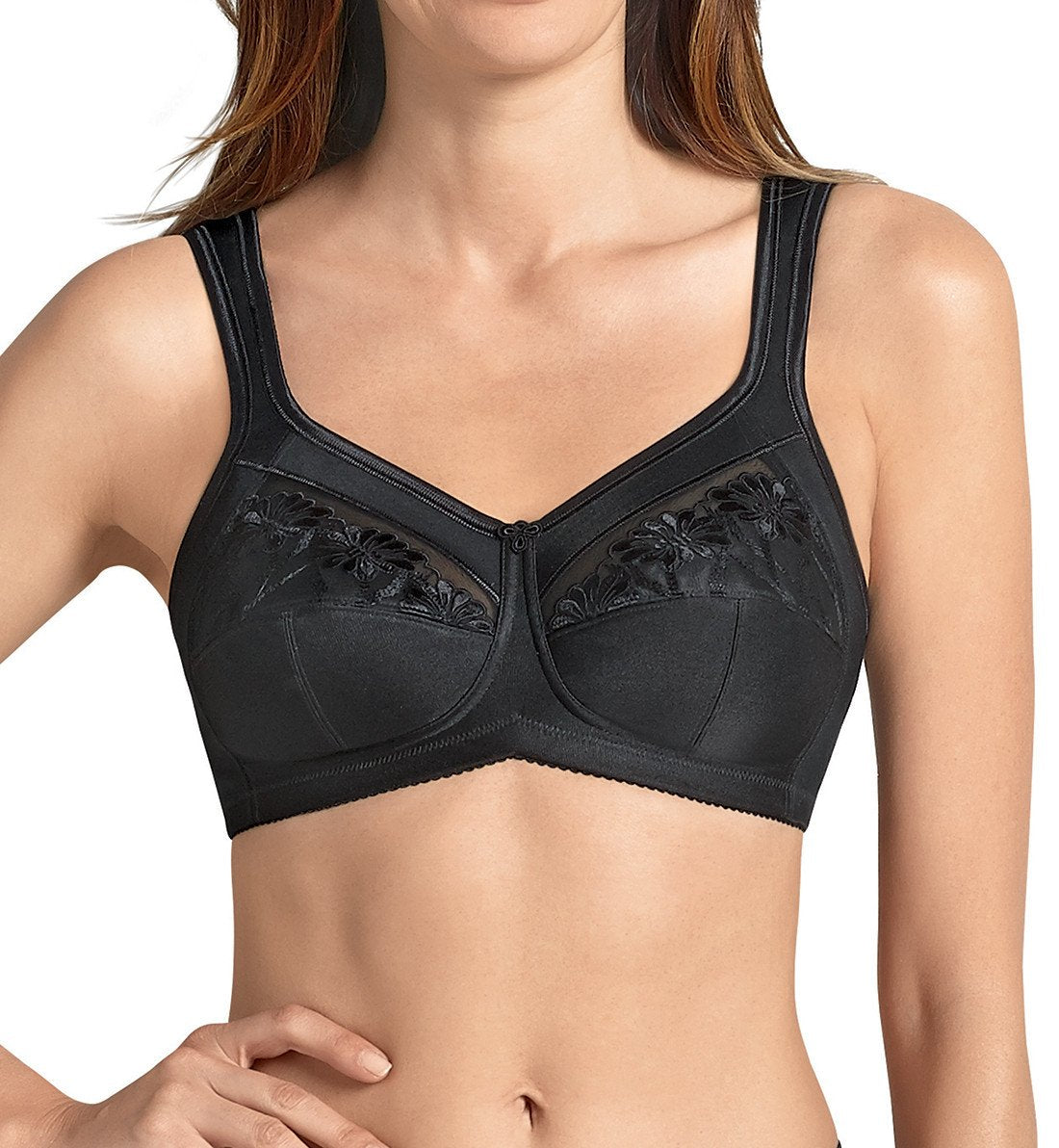 Anita Care Safina Embroidered Mastecomy Softcup Bra (5349X),34B,Black - Black,34B