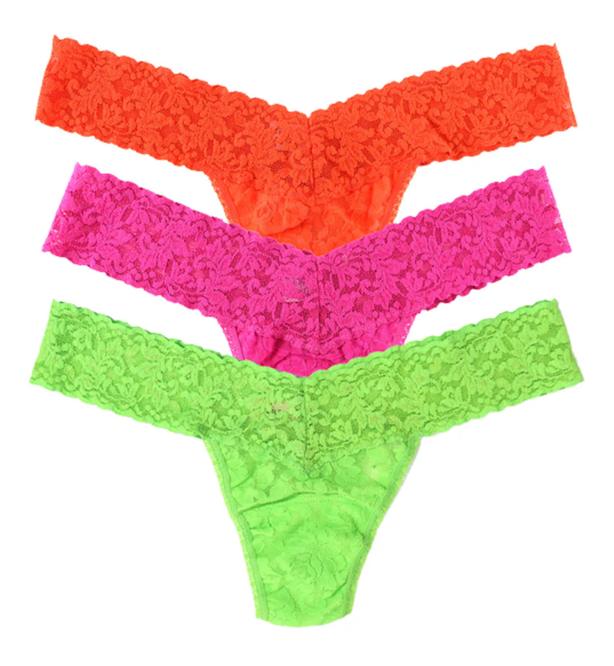 Hanky Panky 3-PACK Signature Lace Low Rise Thong (49113PK),ICF3 - ICF3,One Size