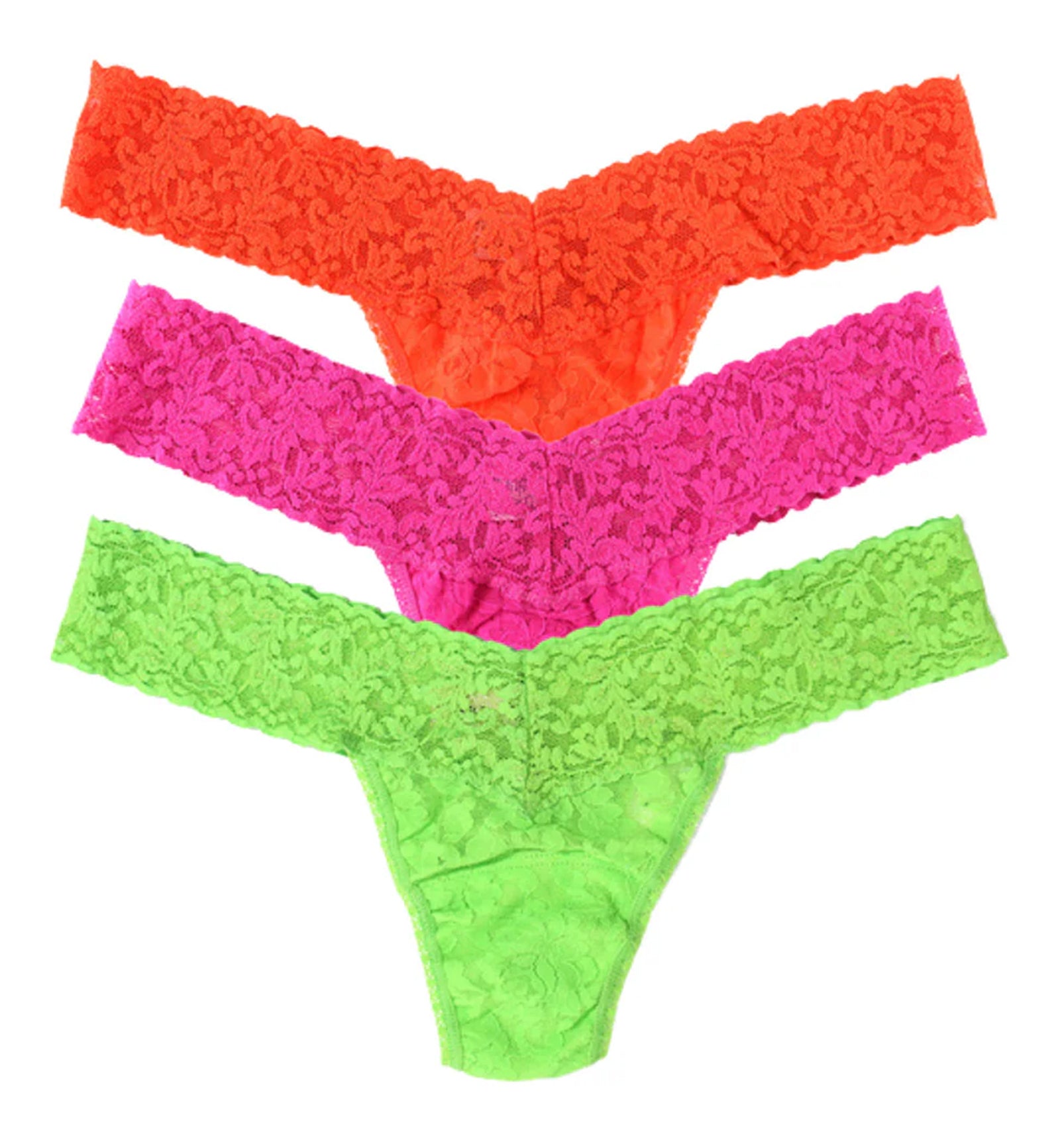 Hanky Panky 3-PACK Signature Lace Low Rise Thong (49113PK),ICF3 - ICF3,One Size
