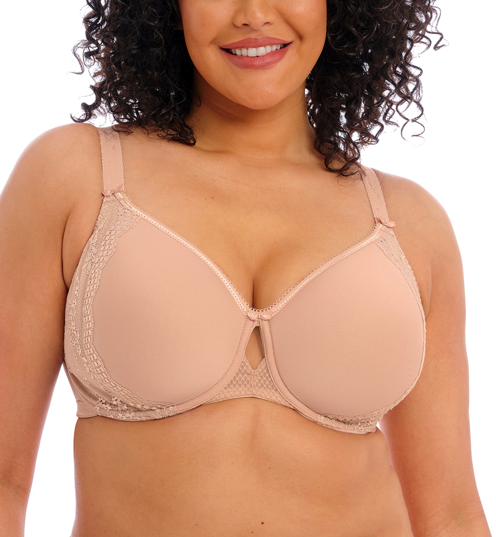 Elomi Charley Bandless Spacer Seamless Underwire Bra (4383),34G,Fawn - Fawn,34G