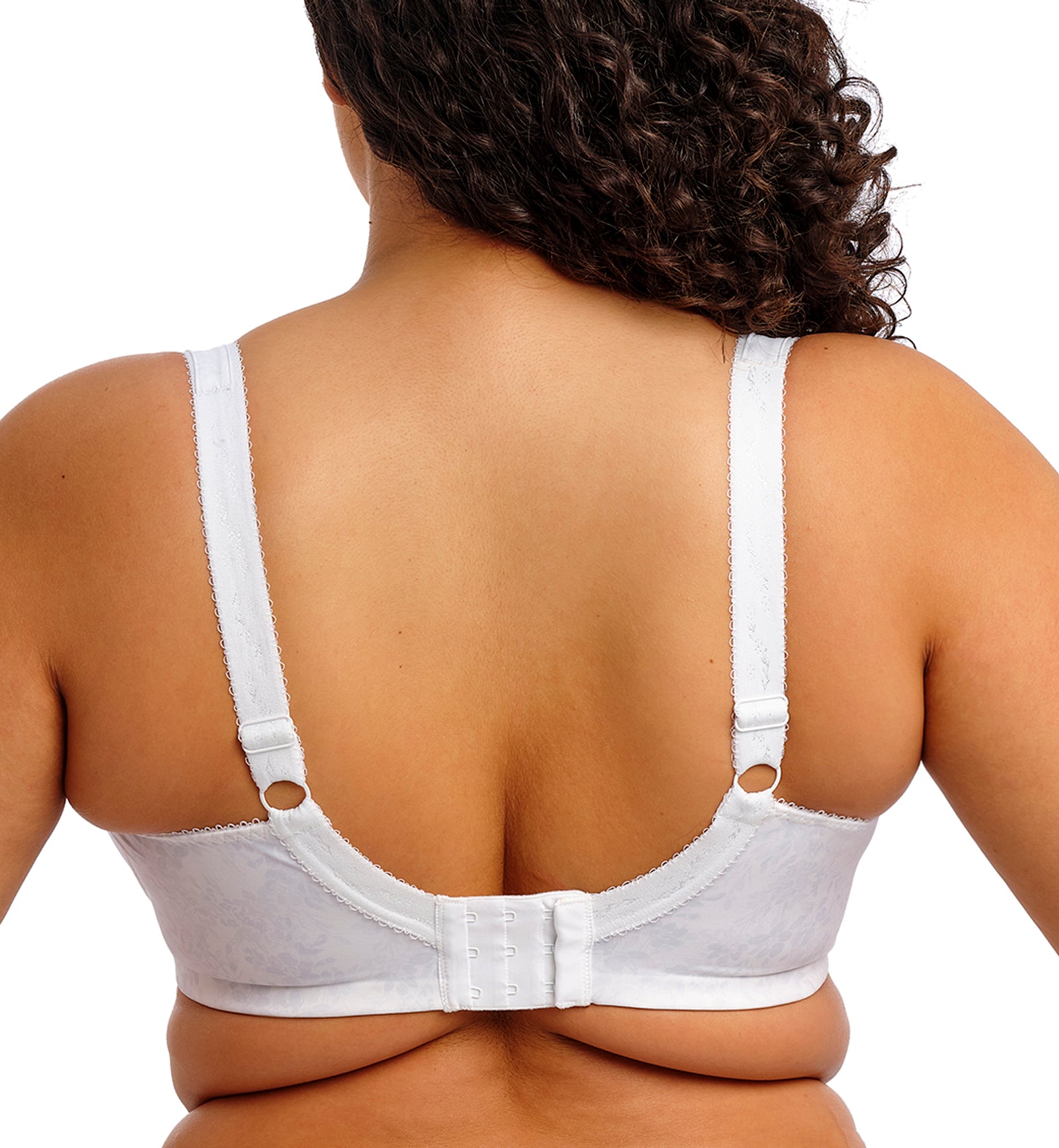 Elomi Lucie Banded Stretch Lace Plunge Underwire Bra (4490),32GG,White - White,32GG