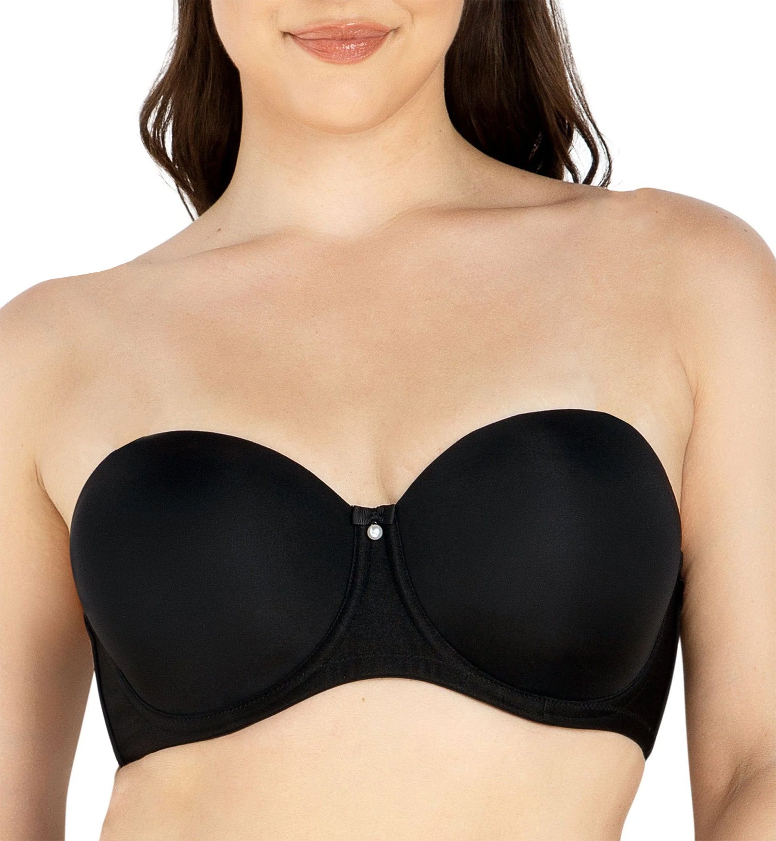 Parfait Elise Strapless Molded Underwire Bra (P60915),30G,Black - Black,30G