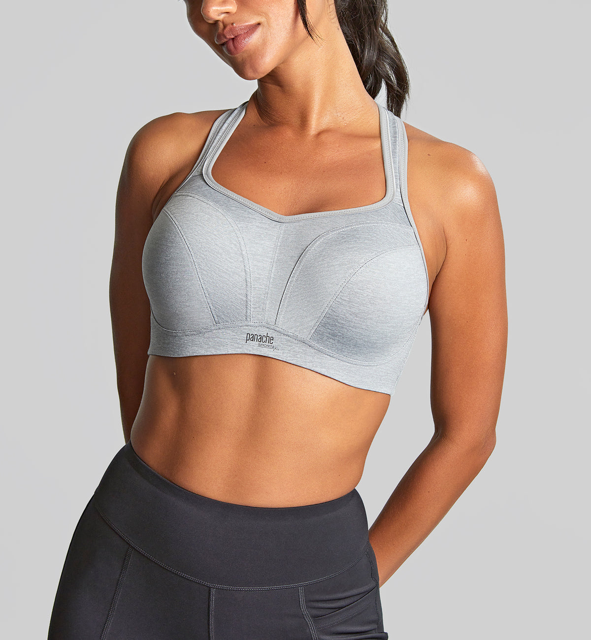 Panache Power Underwire Sports Bra (5021),28E,Grey Marl - Grey Marl,28E