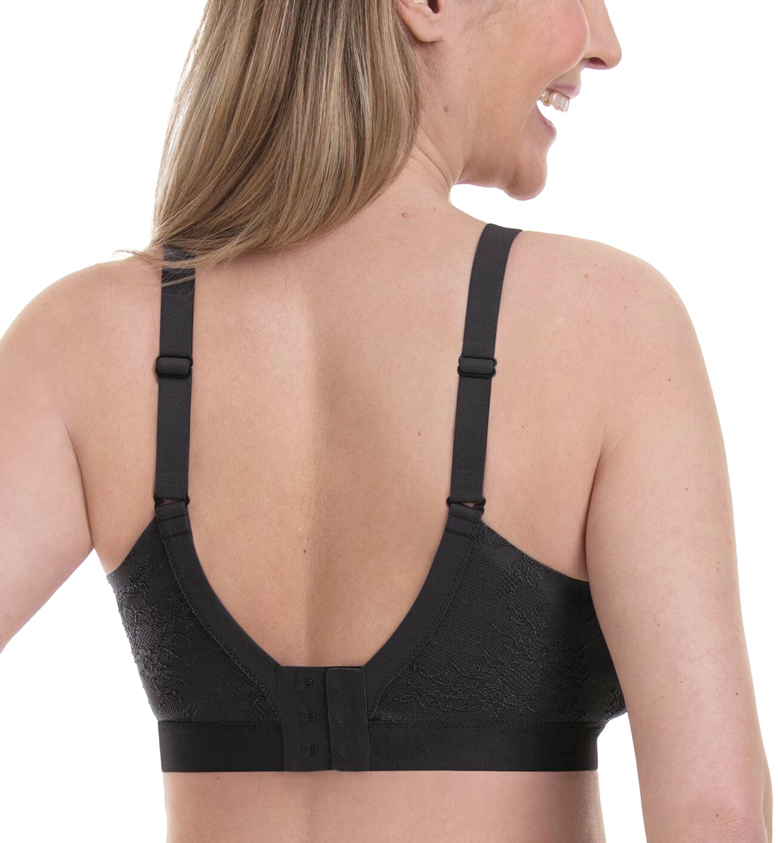 Anita Essential Lace Lightly Padded NURSING Bralette (5057),Small,Anthracite - Anthracite,Small