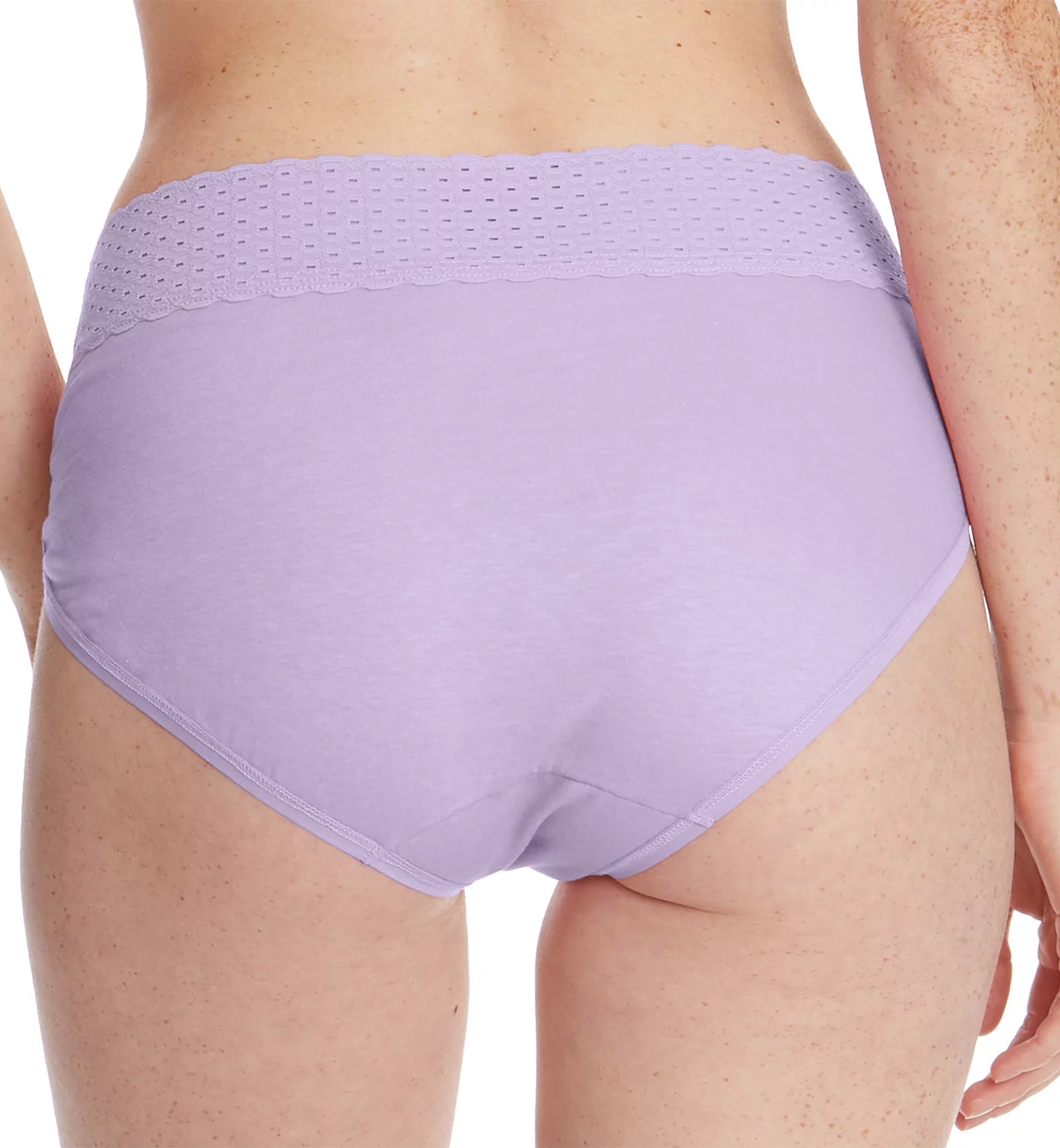 Hanky Panky Organic Cotton French Brief with Lace (792131),Small,Wisteria - Wisteria,Small