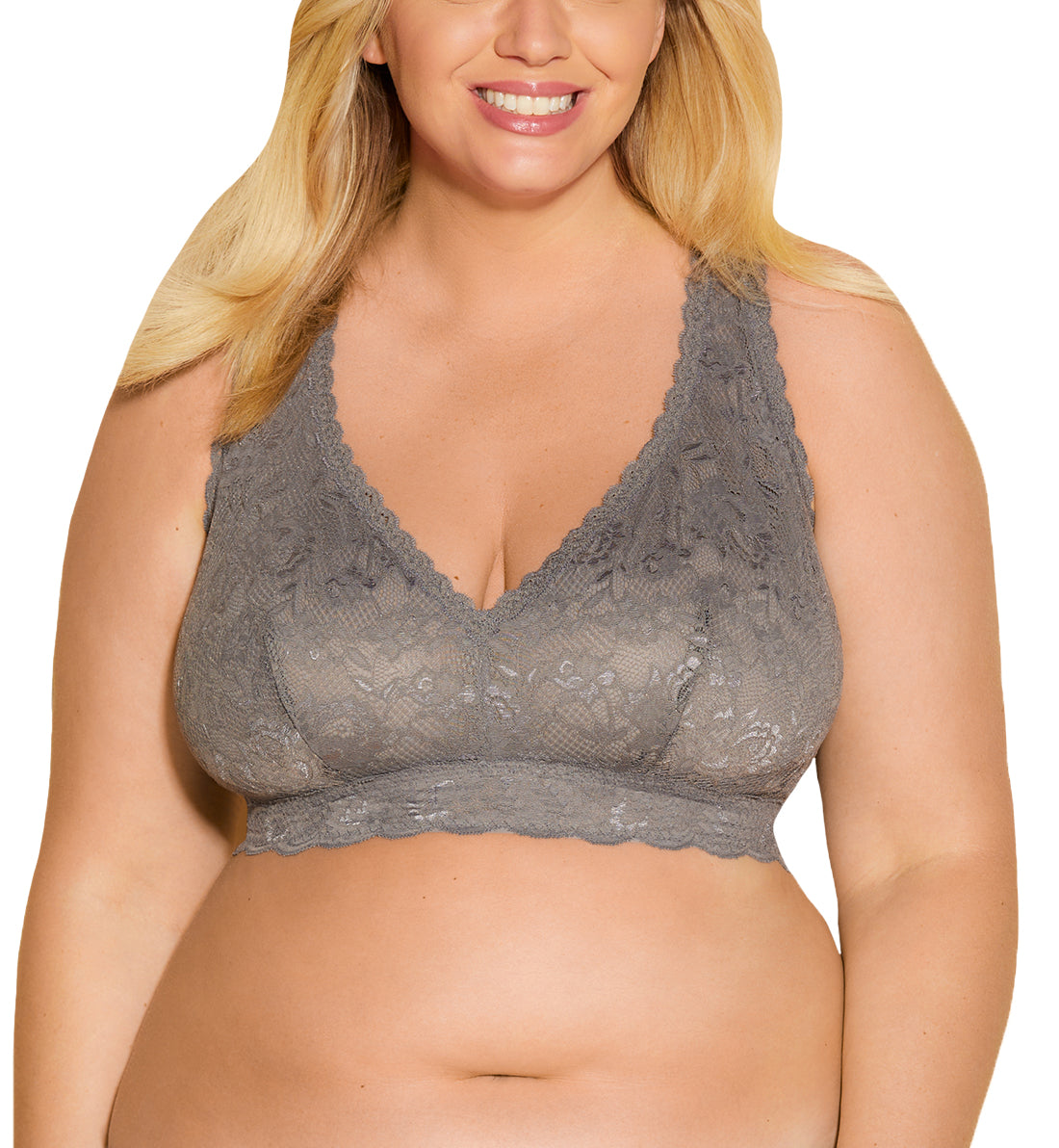 Cosabella Never Say Never ULTRA CURVY Racie Racerback Bralette (NEVER1353),XS,Odisha Grey - Odisha Grey,XS