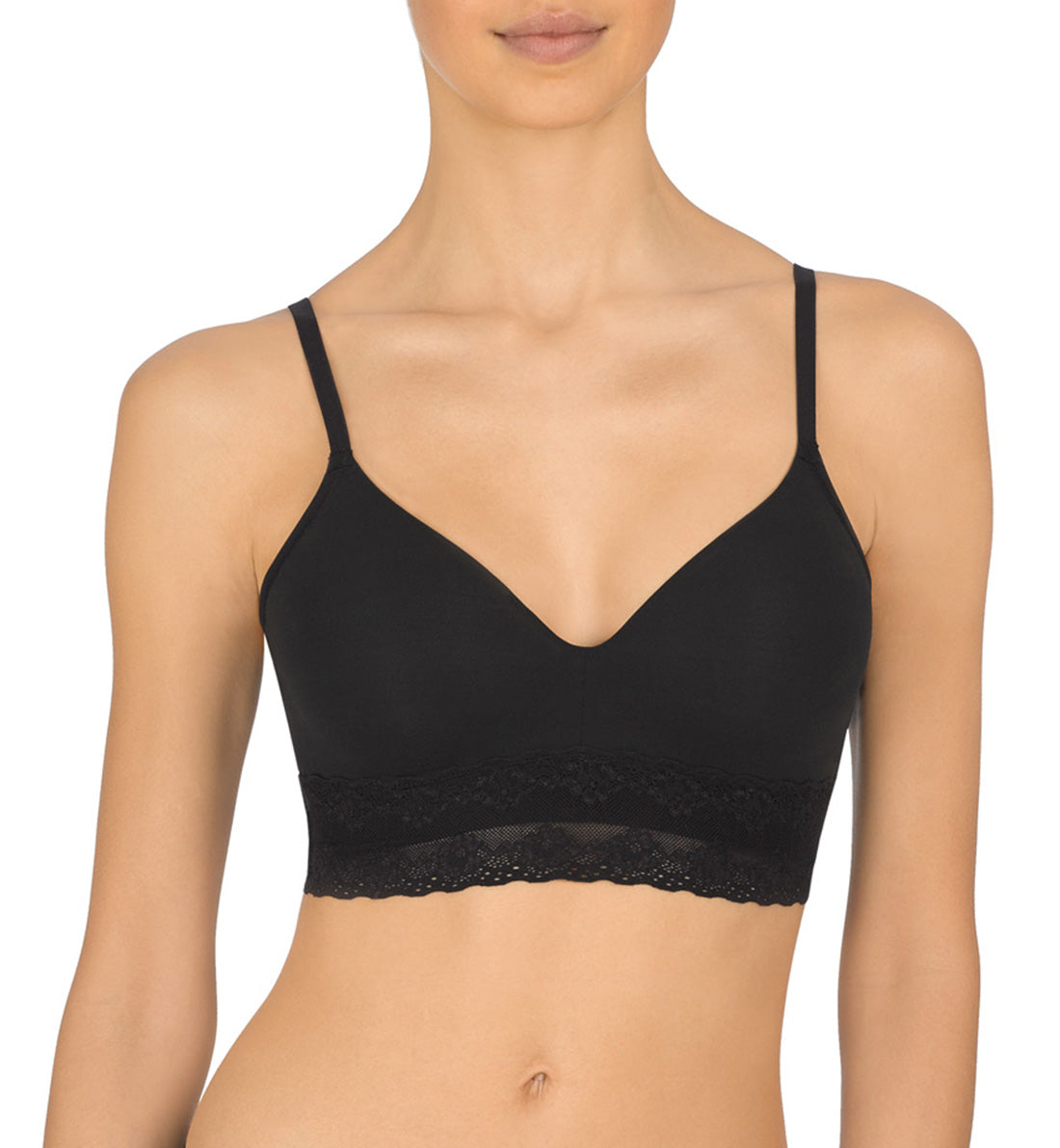 Natori Bliss Perfection Contour Softcup Bra (723154),30B,Black - Black,30B