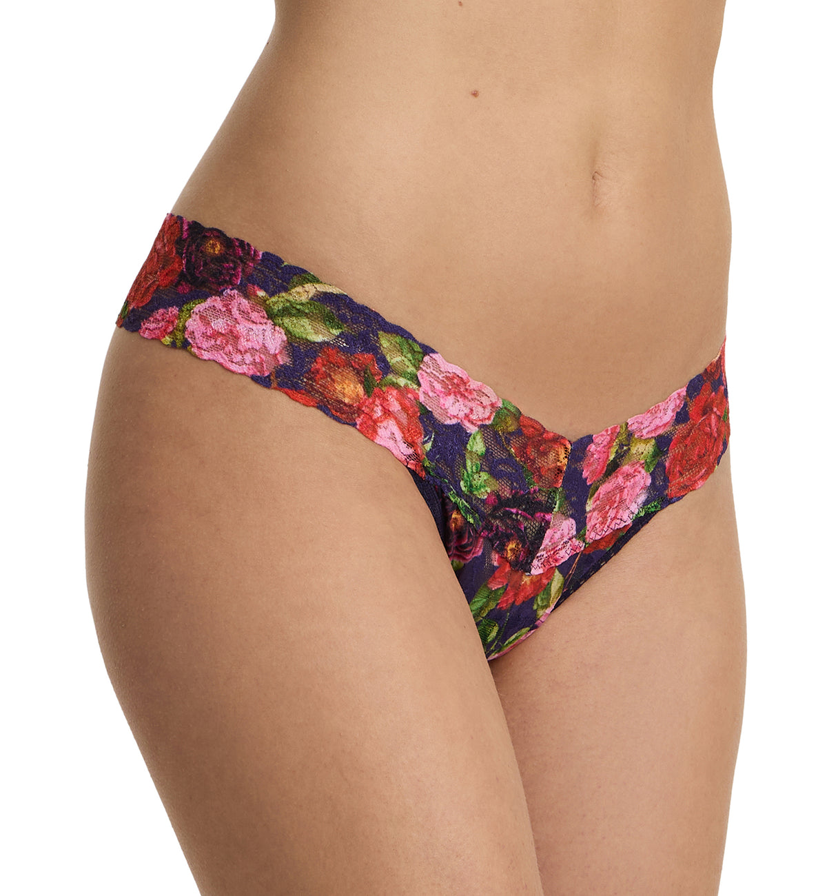 Hanky Panky Signature Lace Printed Low Rise Thong (PR4911P),Winters Tale - Winters Tale,One Size