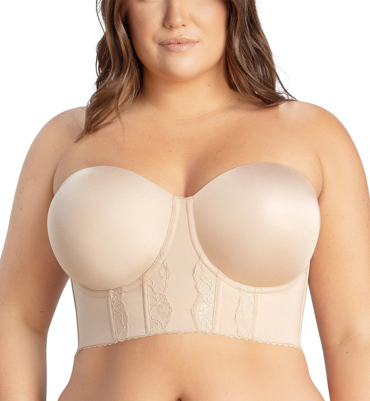 Parfait Elissa Molded Underwire Midi Bustier (P50116),32C,European Nude - European Nude,32C