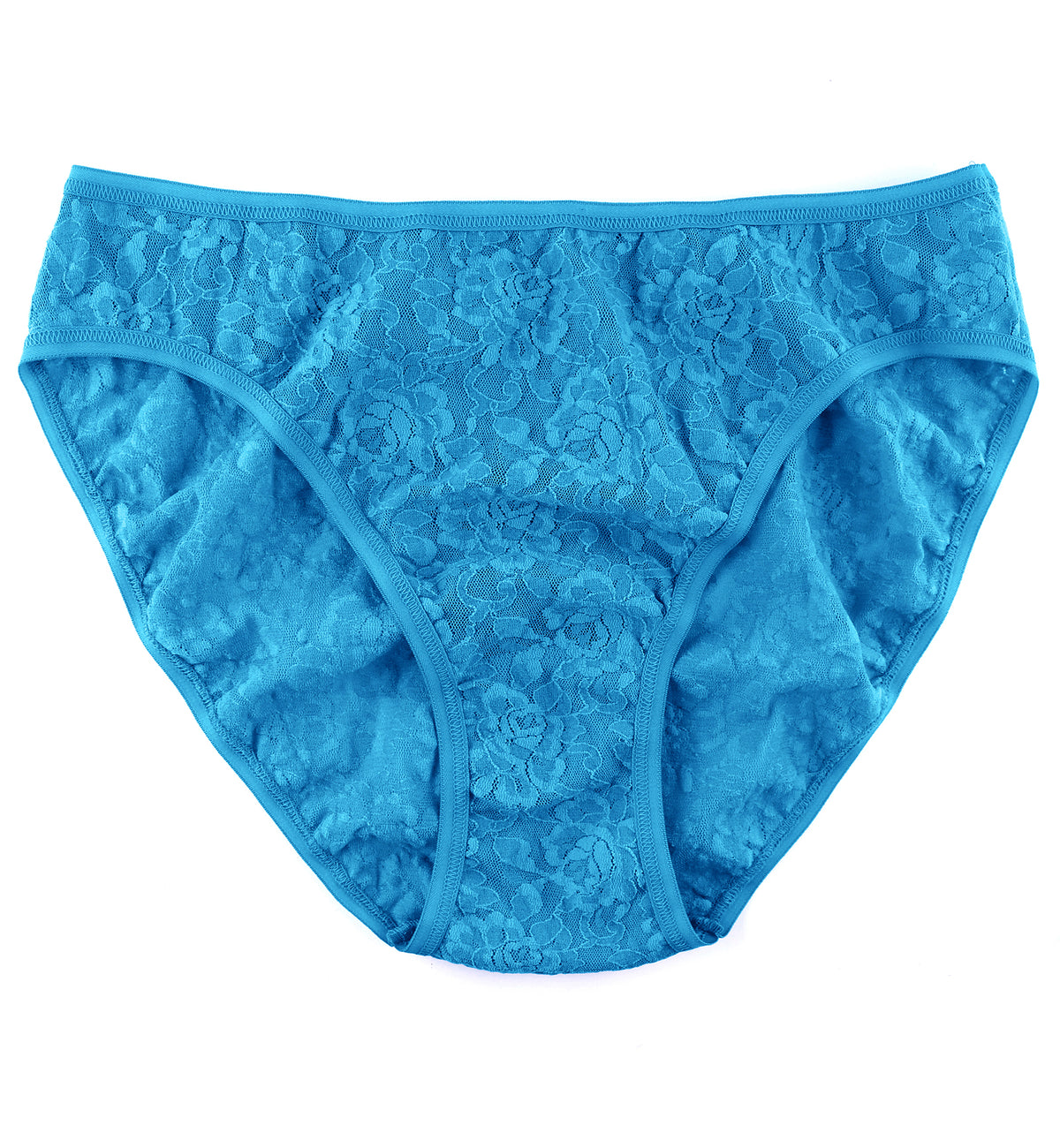 Hanky Panky Signature Lace High Cut Brief (482264),XS,Kingfisher - Kingfisher,XS