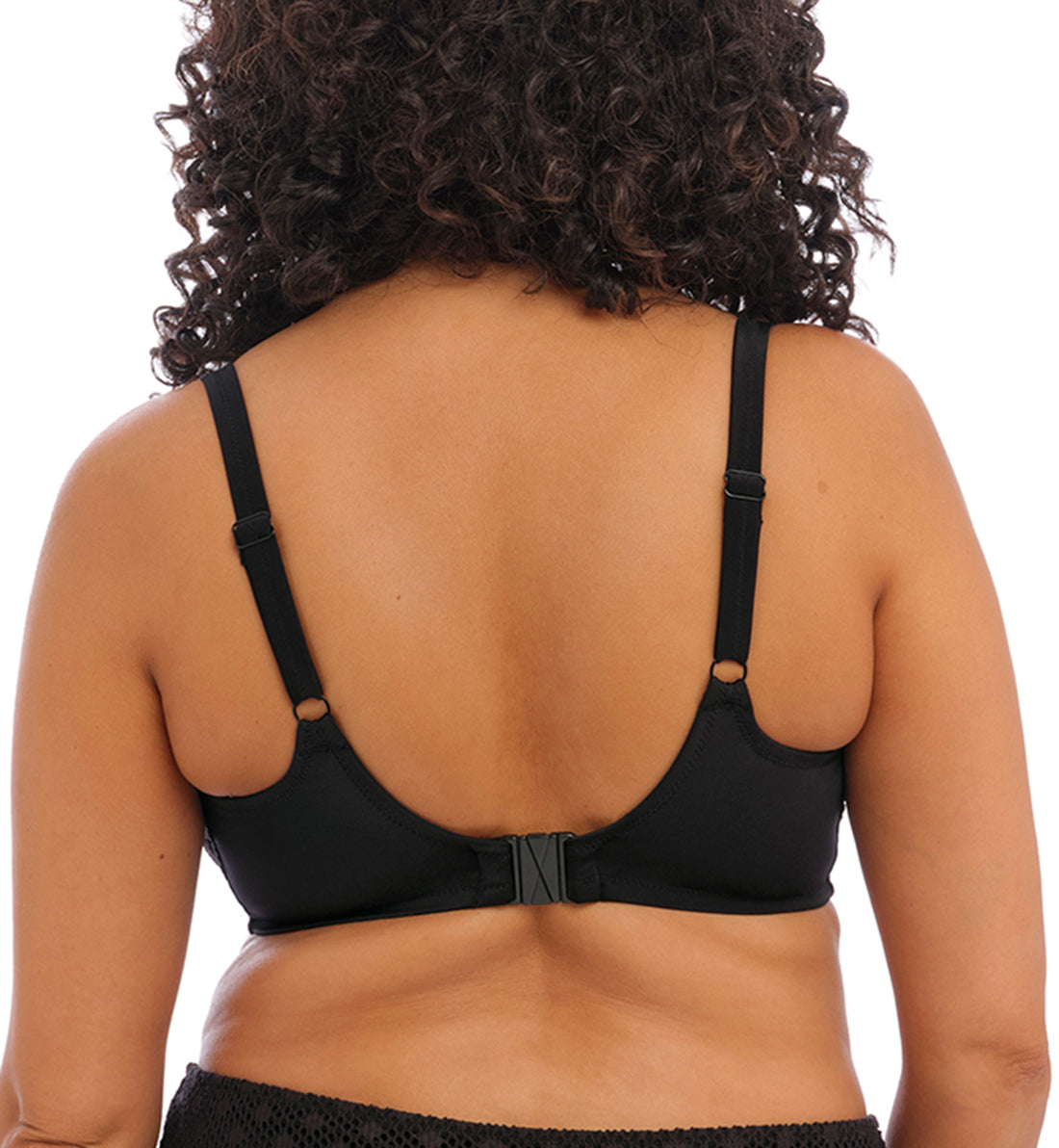 Elomi Bazaruto Plunge Underwire Bikini Top (ES800602),34G,Black - Black,34G