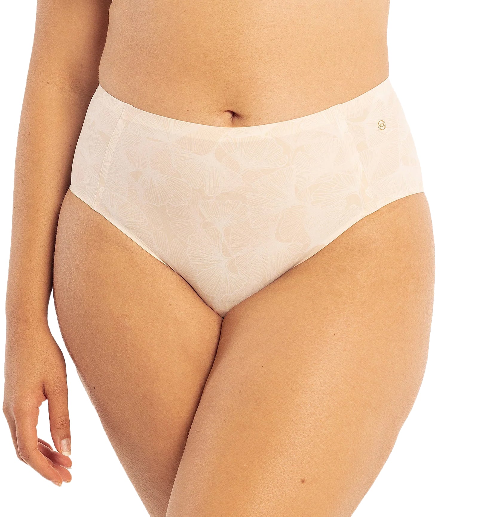 Evelyn & Bobbie High-Waisted Retro Bikini Panty (1704),US 0-14,Champagne Ginkgo - Champagne Ginkgo,US 0-14