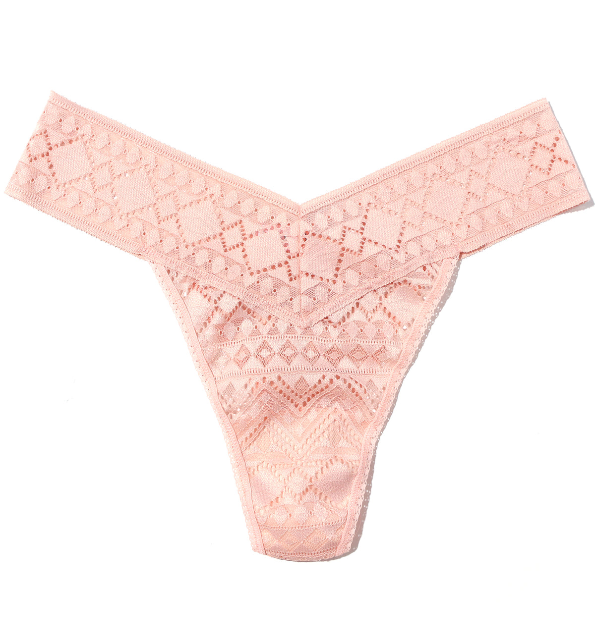 Hanky Panky Gem Lace Original Rise Thong (491182),Sweet Chamomile - Sweet Chamomile,One Size