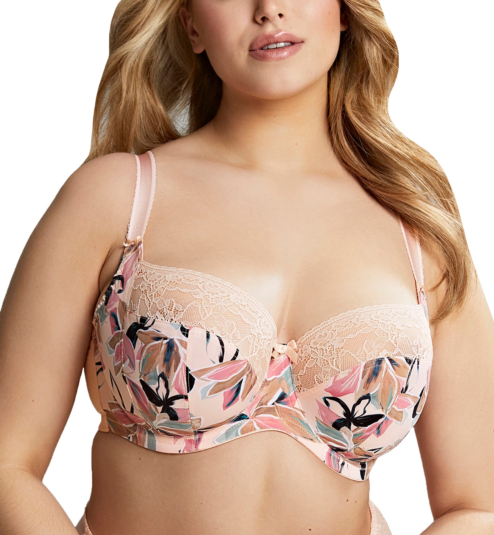 Sculptresse by Panache Chi Chi Balcony Underwire Bra (7695),42HH,Wildflower - Wildflower,42HH