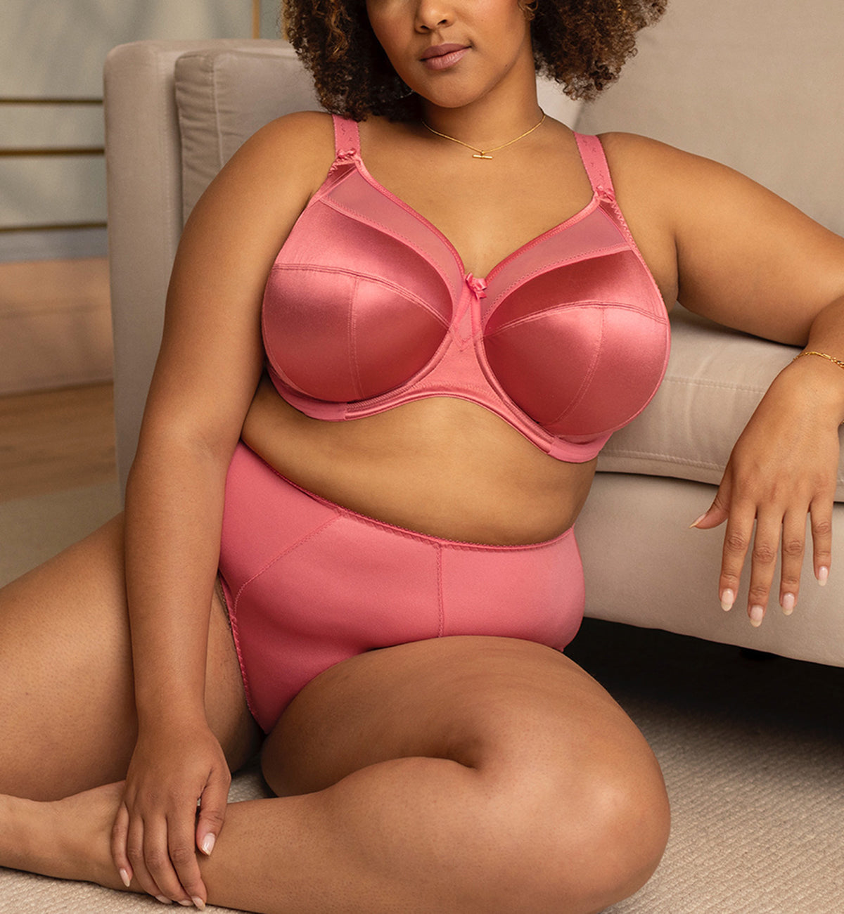 Goddess Keira Support Underwire Bra (6090),34I,Desert Rose - Desert Rose,34I