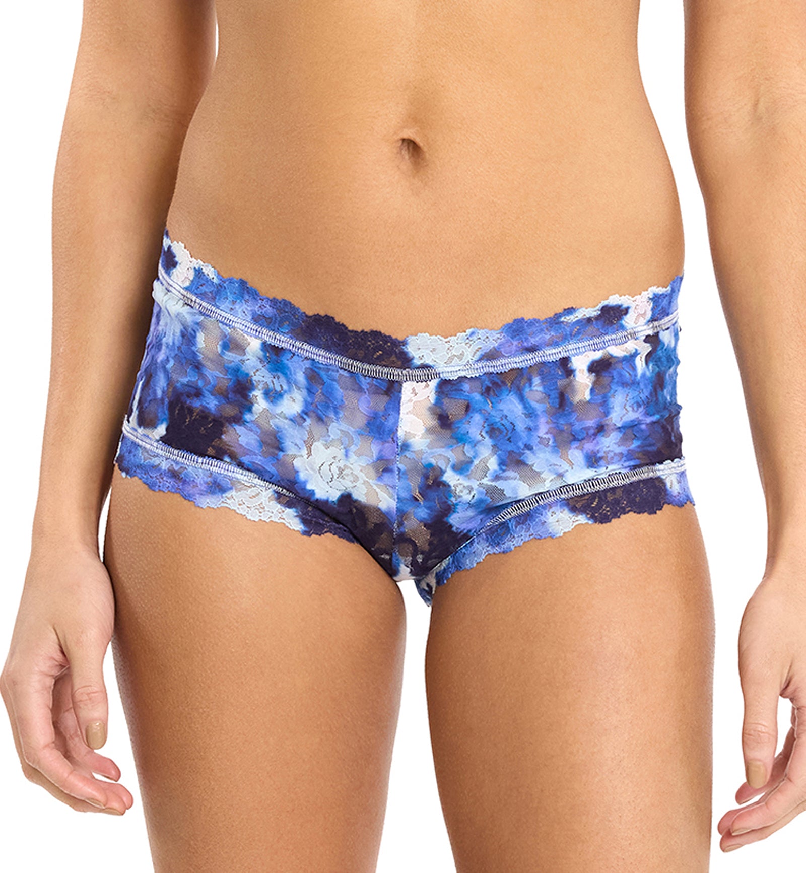 Hanky Panky Signature Lace Printed Boyshort (PR4812P),XS,Such A Blur - Such A Blur,XS