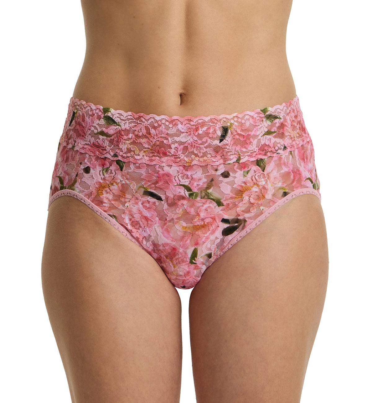 Hanky Panky Signature Lace Printed French Brief (PR461),Small,Dancing Petals - Dancing Petals,Small