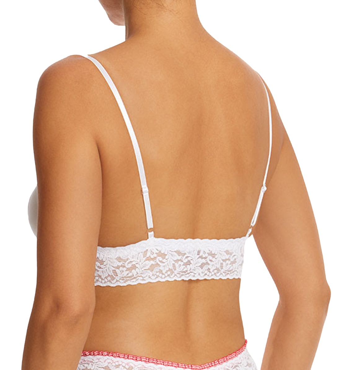 Hanky Panky Ruffle Gingham Bralette (2G7531),XS,White/Red - White/Red,XS