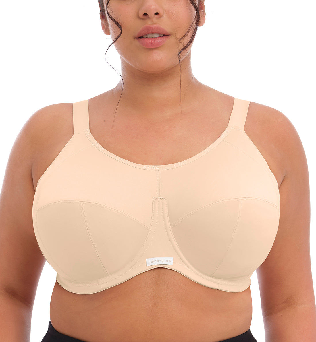 Elomi Energise J-Hook Underwire Sports Bra (8041),32GG,Nude - Nude,32GG