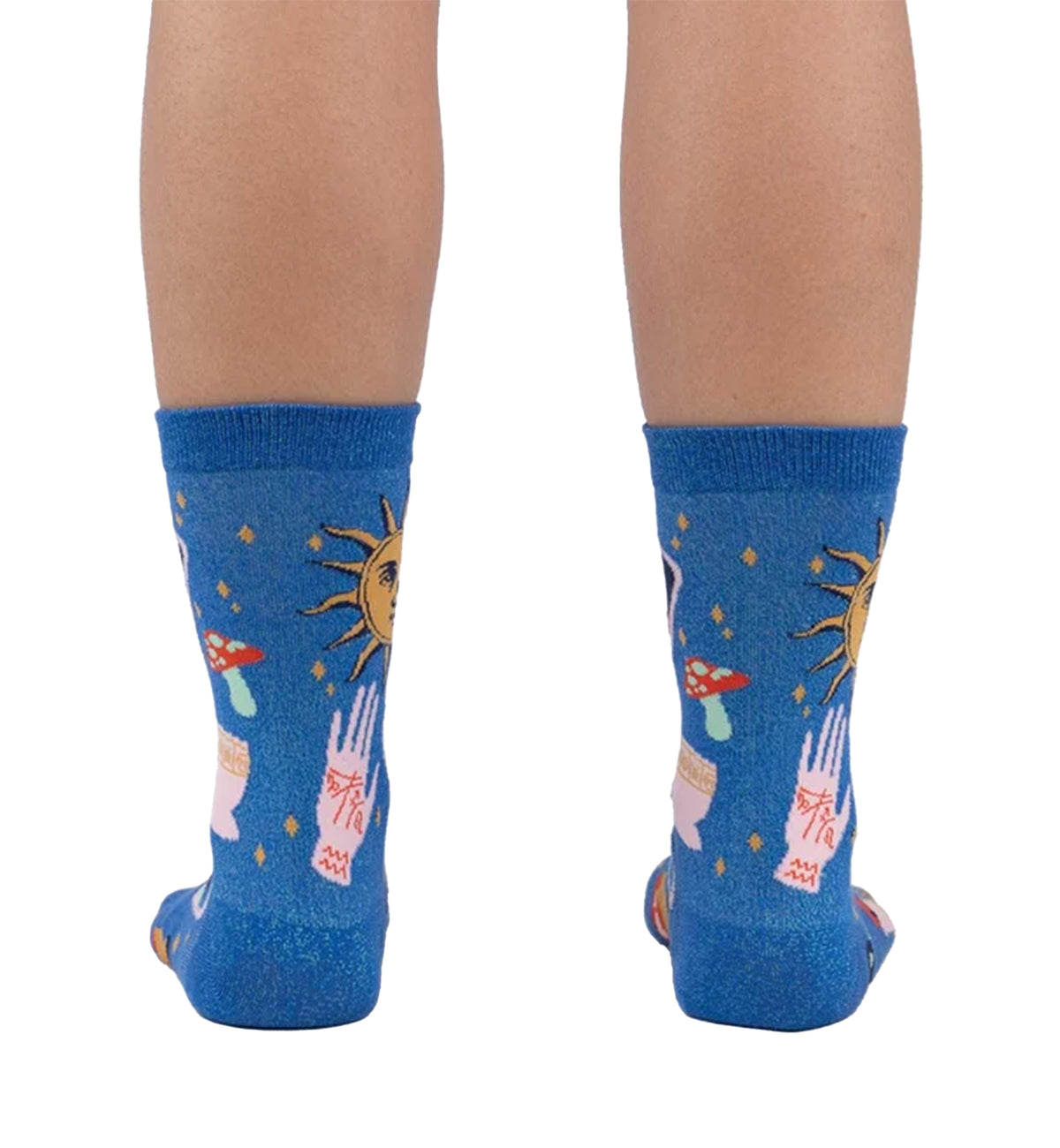 SOCK it to me Women's Crew Socks (W0289),It's In The Cards (Shimmer) - It's In The Cards -SHIMMER,One Size