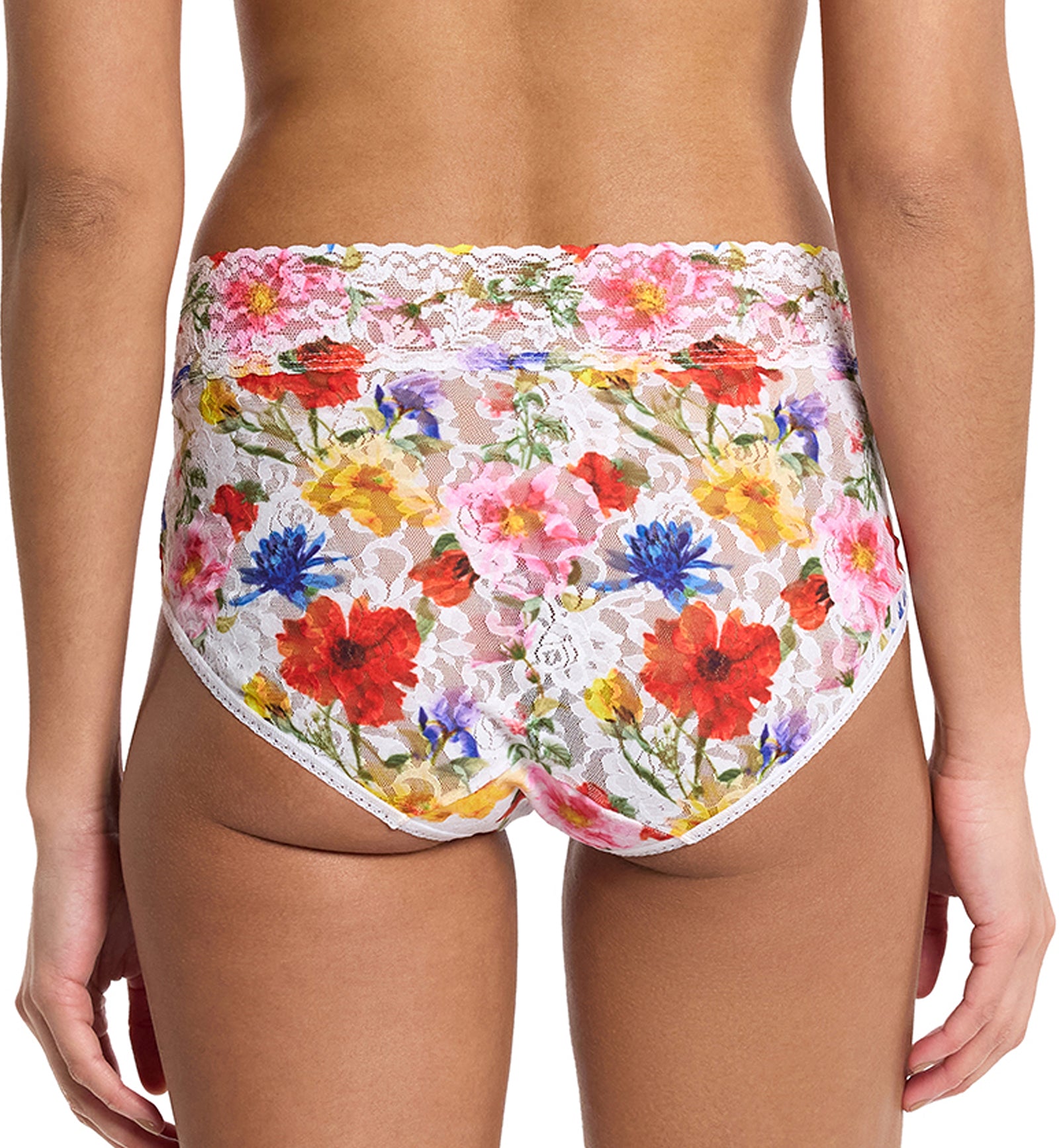 Hanky Panky Signature Lace Printed French Brief (PR461),Small,Meadow Mix - Meadow Mix,Small