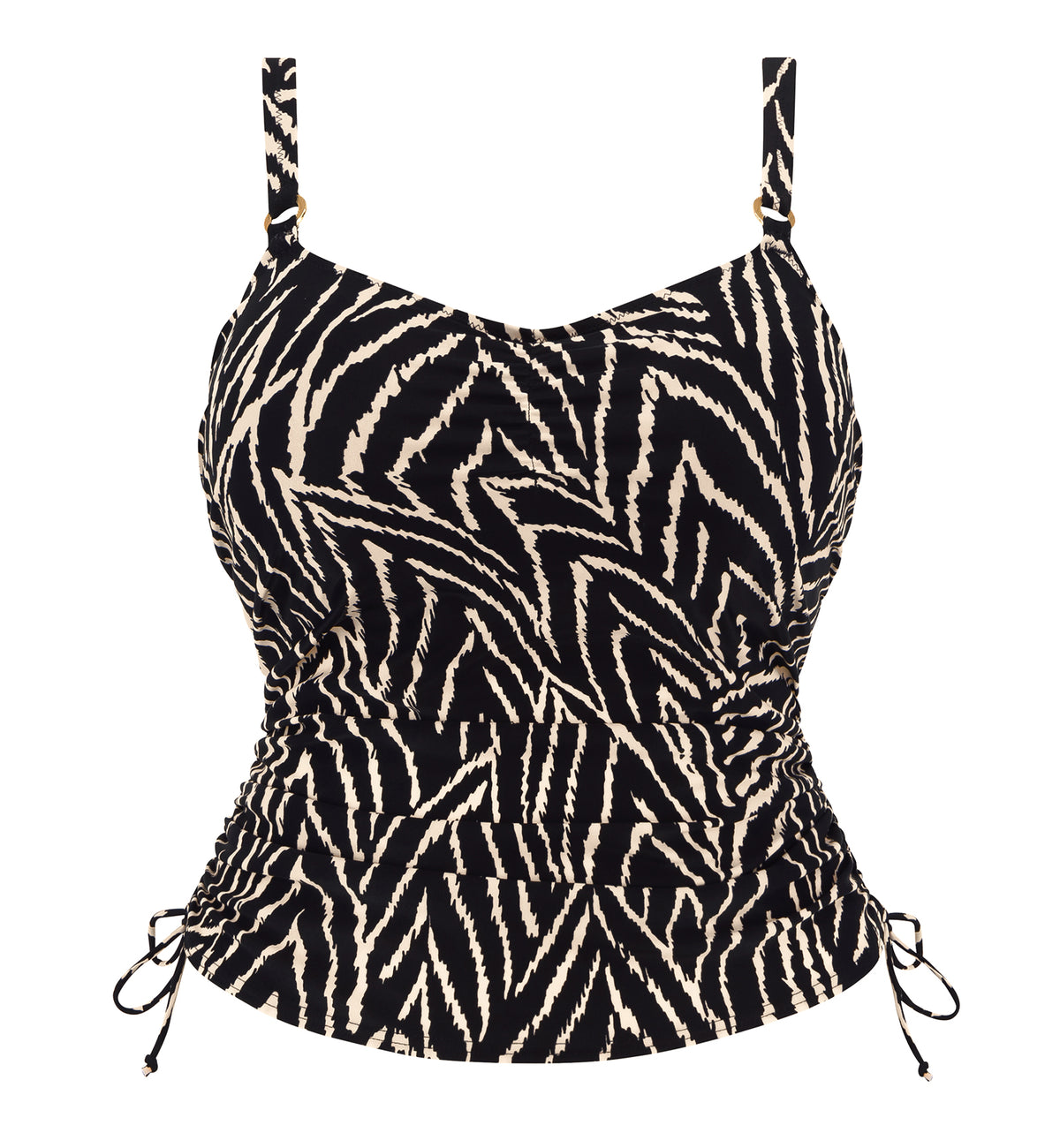 Fantasie Silhouette Island Classic Underwire Adjustable Side Tankini (504551),32F,Monochrome - Monochrome,32F