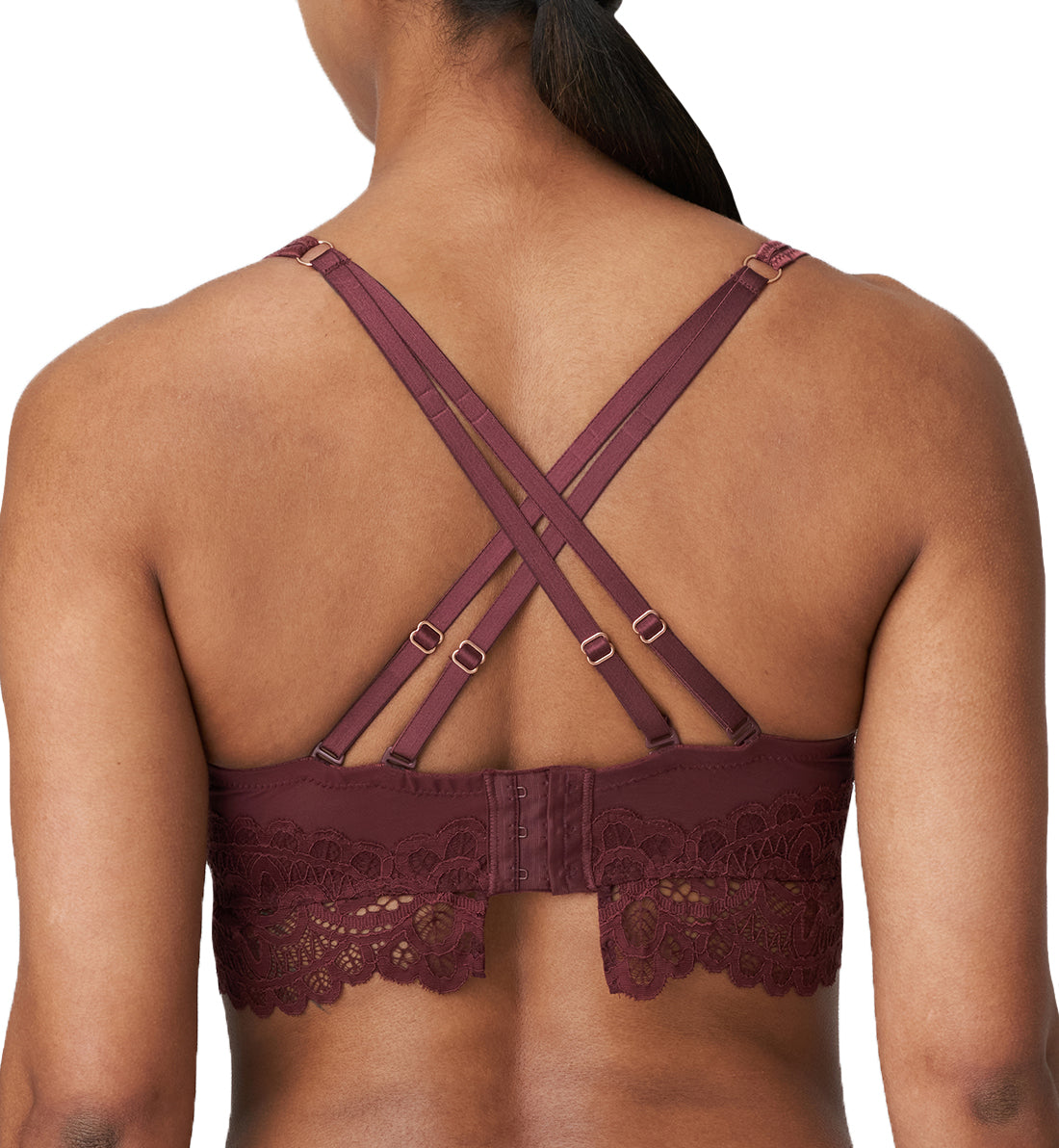 PrimaDonna Twist First Night Triangle Underwire Bra (0141886),32D,Merlot - Merlot,32D