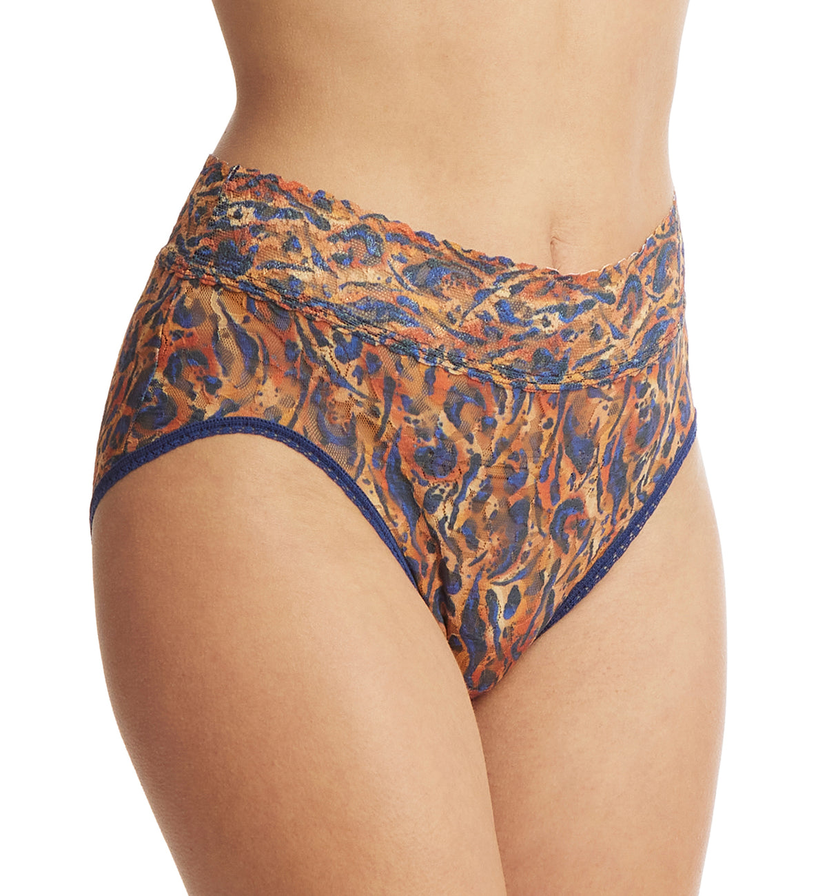 Hanky Panky Signature Lace Printed French Brief (PR461),Small,Wild About Blue - Wild About Blue,Small