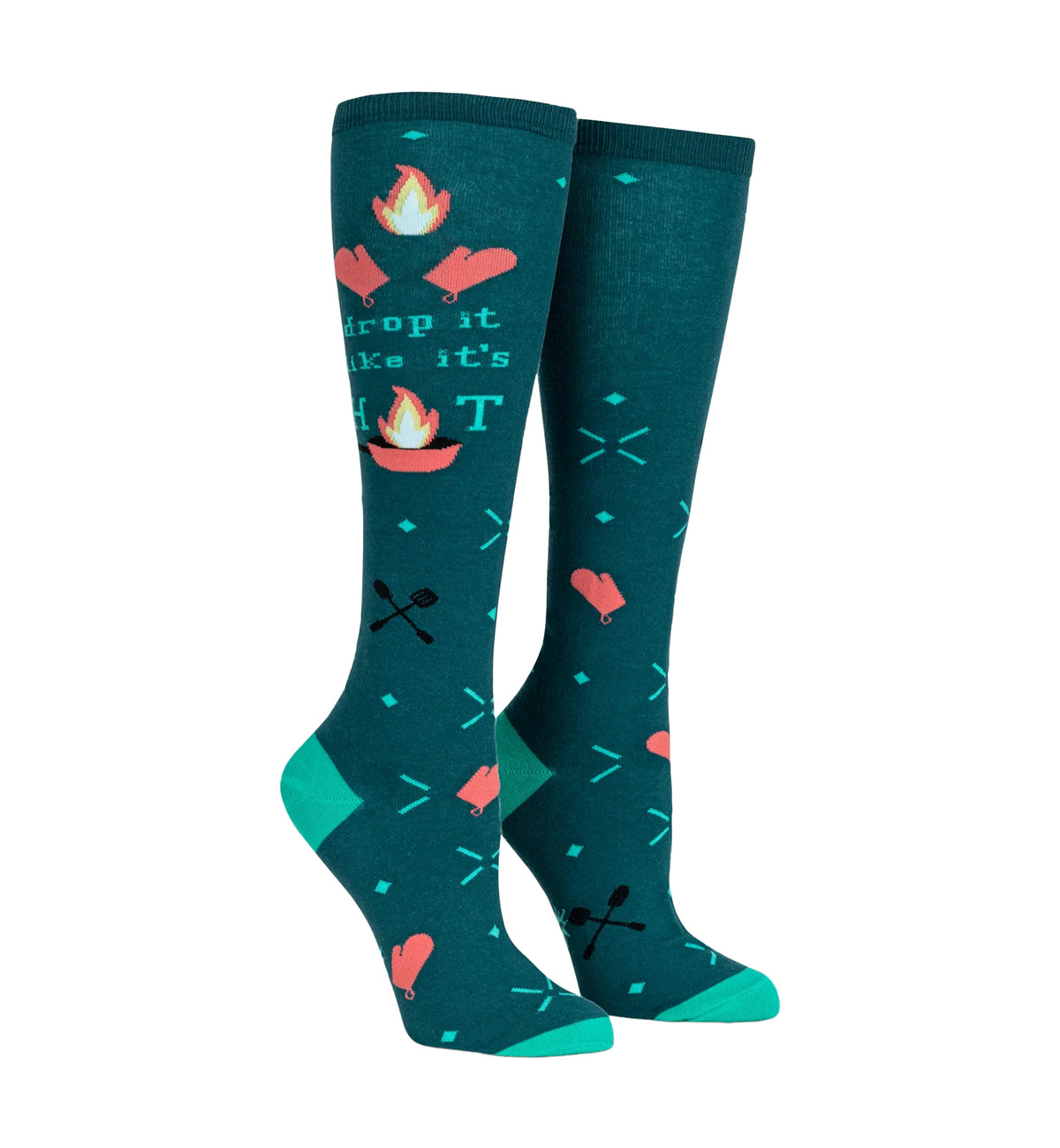 SOCK it to me Unisex Knee High Socks (F0634),Drop It Like It's Hot - Drop It Like It's Hot,One Size