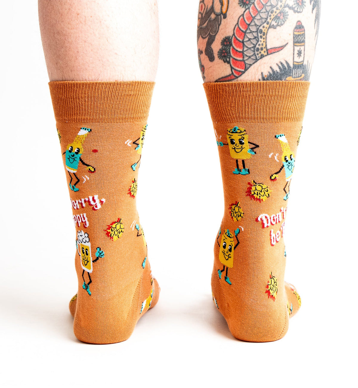 SOCK it to me Men's Crew Socks (MEF0665),Don't Worry Be Hoppy - Don't Worry Be Hoppy,One Size