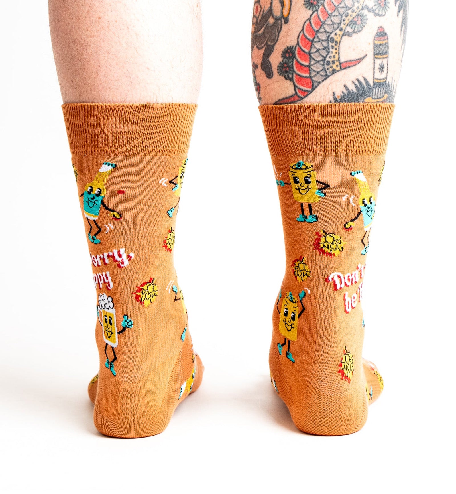 SOCK it to me Men's Crew Socks (MEF0665),Don't Worry Be Hoppy - Don't Worry Be Hoppy,One Size