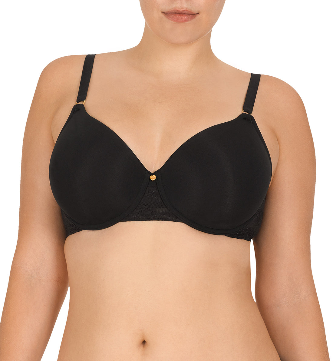 Natori Bliss Perfection Contour Underwire Bra (721154),30C,Black - Black,30C
